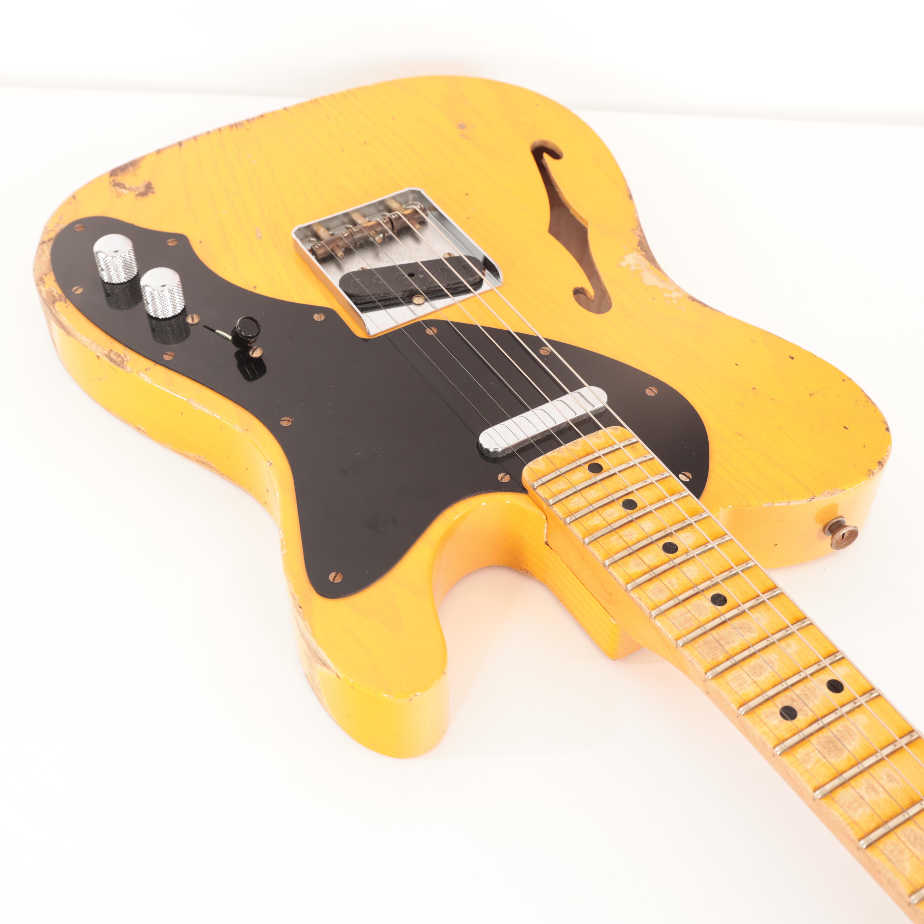 Second Hand Fender Custom Shop Thinline Tele Heavy Relic in Butterscotch 851 - SH-114-1851 (12).jpg