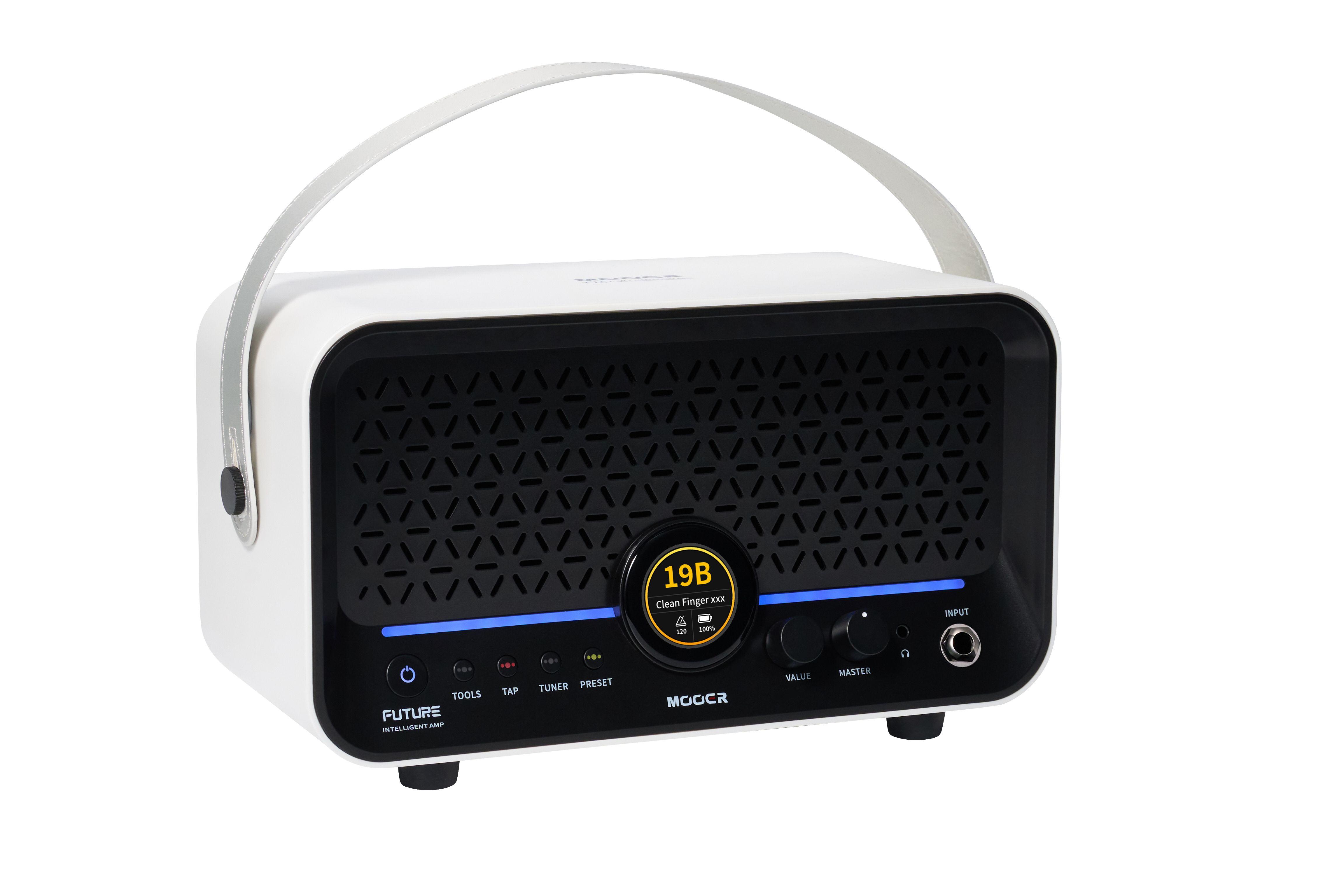 MOOER F15i Li Intelligent Desktop Amp with Lithium Battery in White - F15i Li-white (4)_compressed.jpg