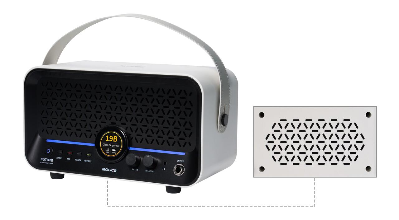 MOOER F15i Li Intelligent Desktop Amp with Lithium Battery in White - F15i Li-white (2)_compressed.jpg