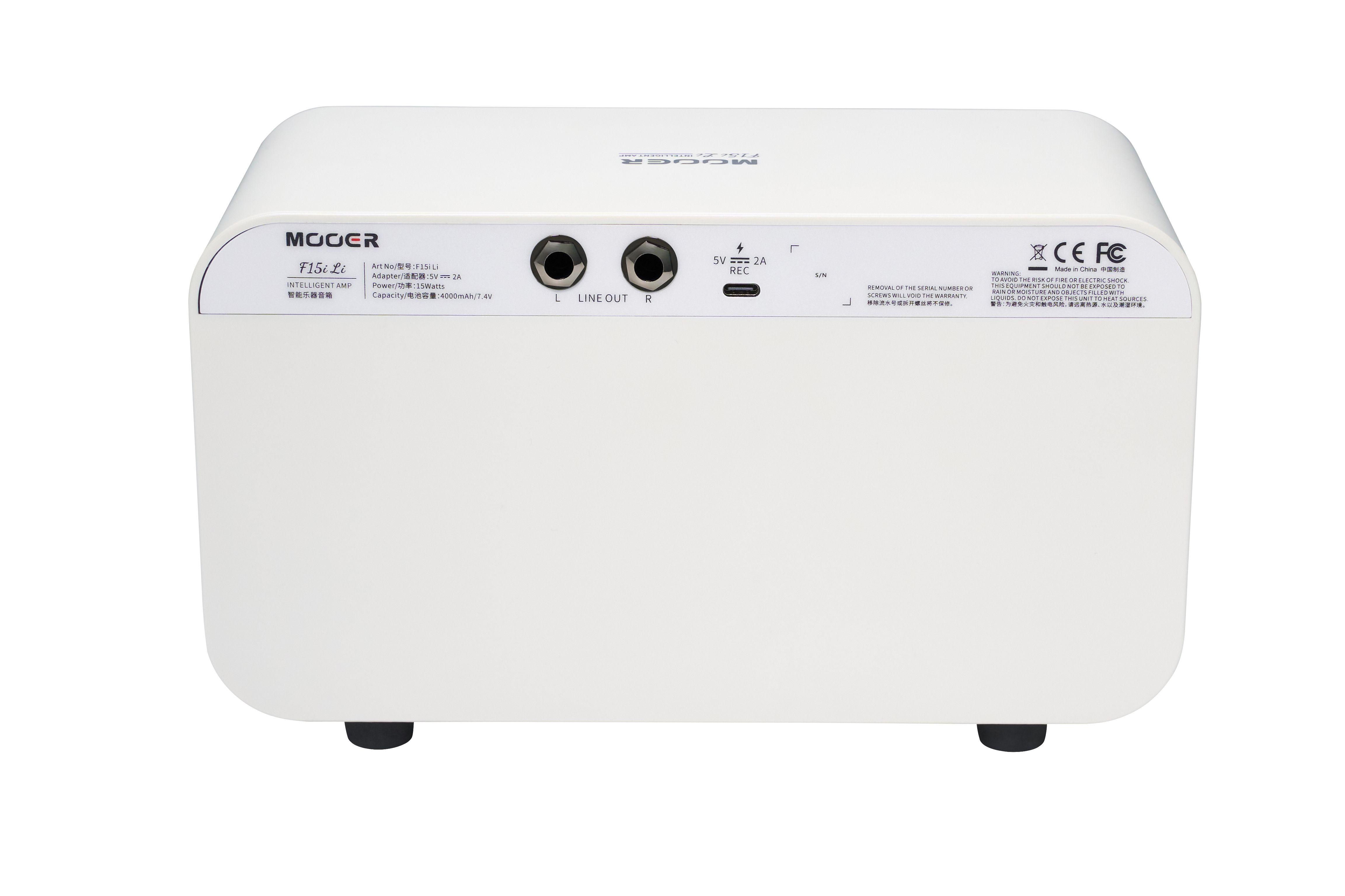 MOOER F15i Li Intelligent Desktop Amp with Lithium Battery in White - F15i Li-white (7)_compressed.jpg