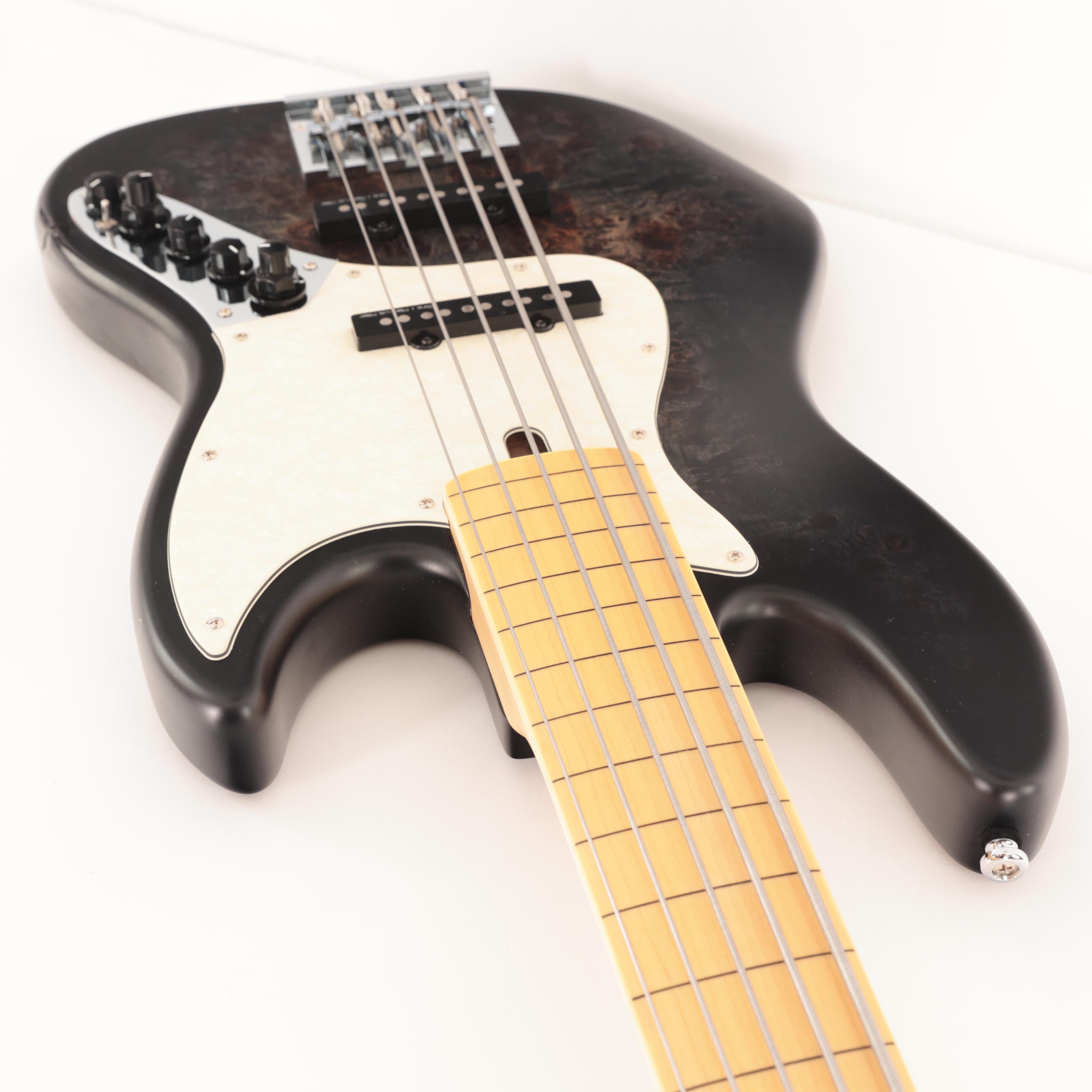 B Stock : Sire Marcus Miller V7 Reissue Fretless Swamp Ash 5 String Bass in Transparent Black Satin 001 - B-SIREFLV7R-0001 (15).jpg