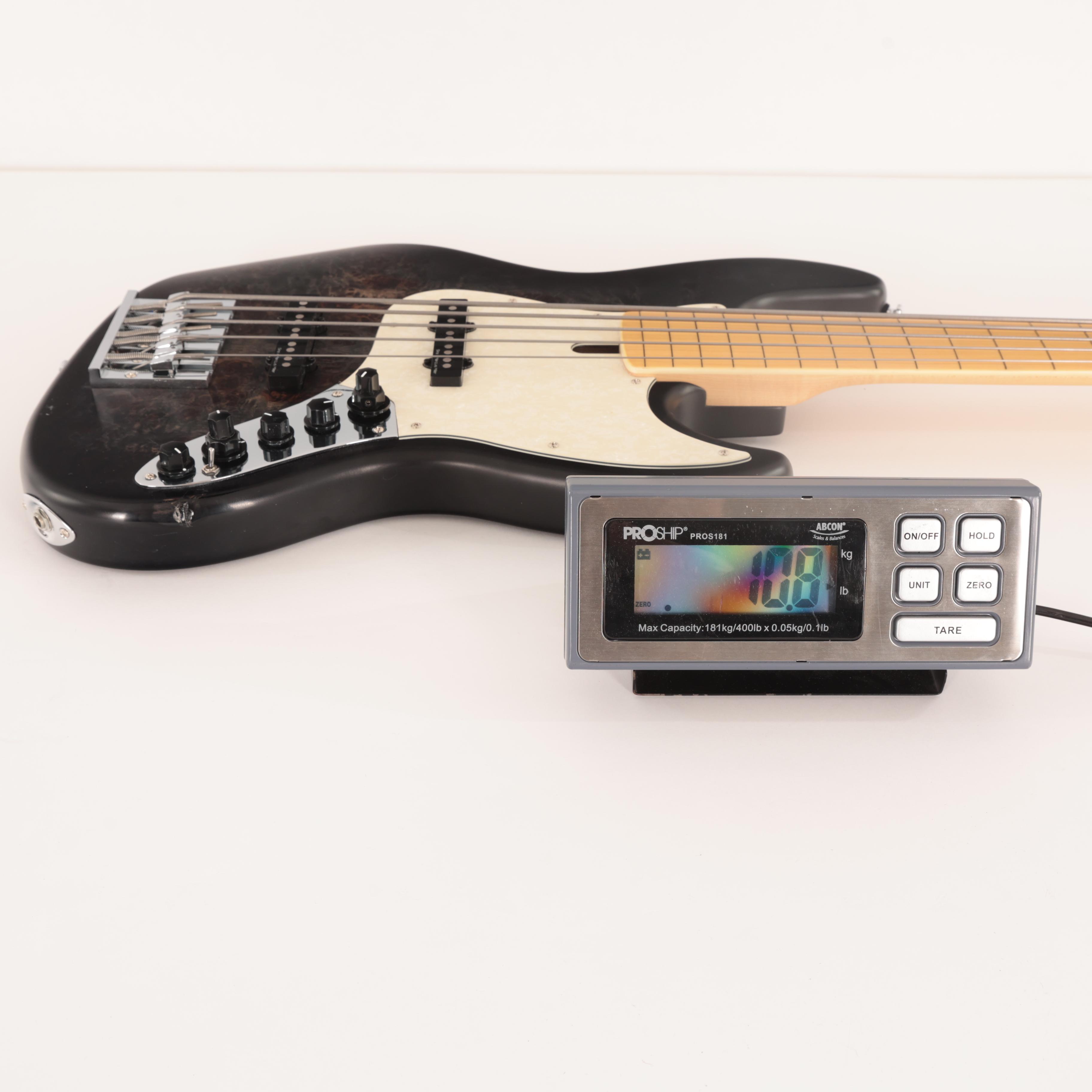 B Stock : Sire Marcus Miller V7 Reissue Fretless Swamp Ash 5 String Bass in Transparent Black Satin 001 - B-SIREFLV7R-0001 (10).jpg