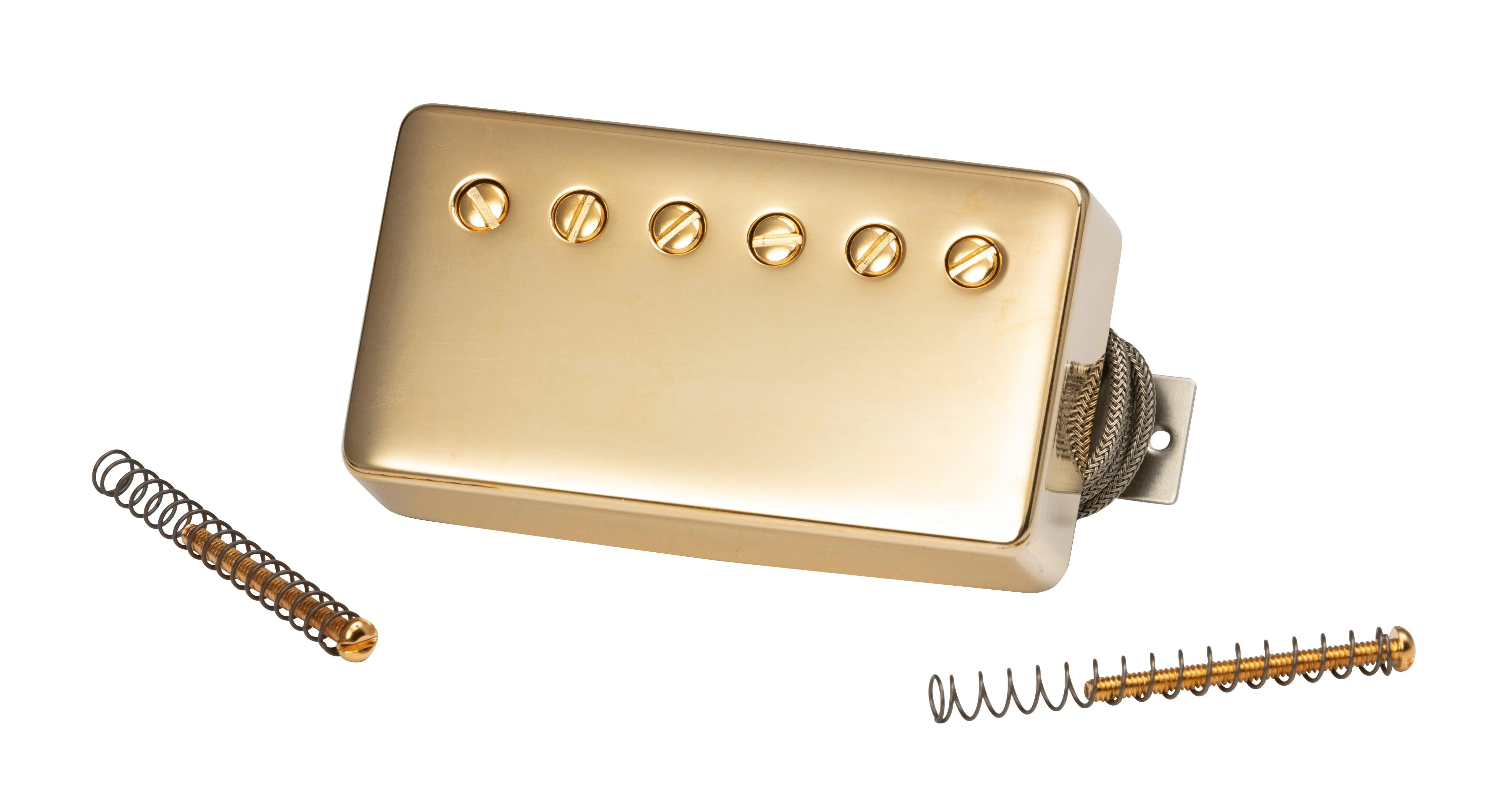 Gibson Custombucker Plus Double Black Humbucker Pickup with Gold Cover - PUCB DBGC2_rhythm_front_hw.jpg