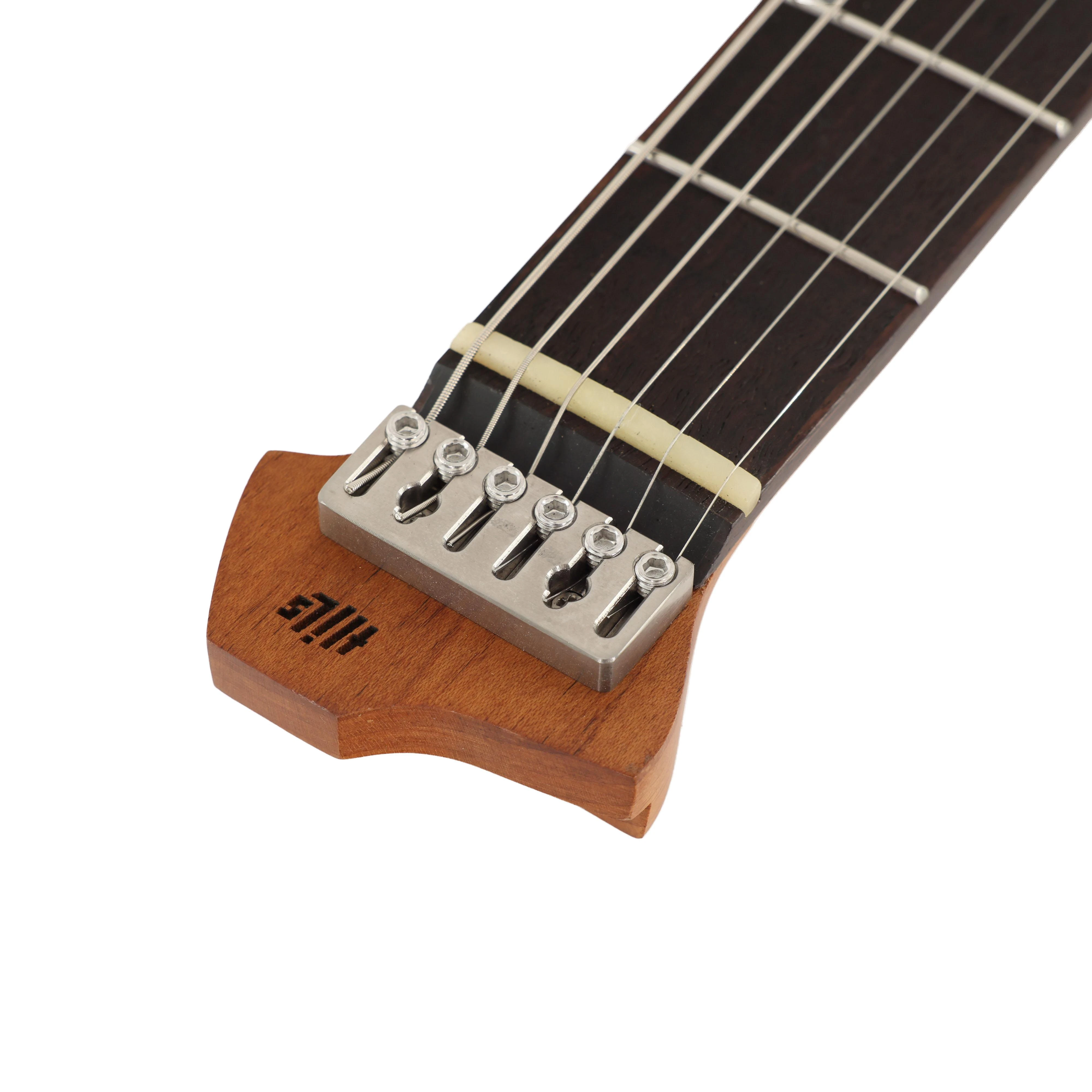 HILS NEXT HN3 Left Handed Headless Electric Guitar in Satin Ivory - HN3LSIV-Uncovered-Pickups-Head.jpg