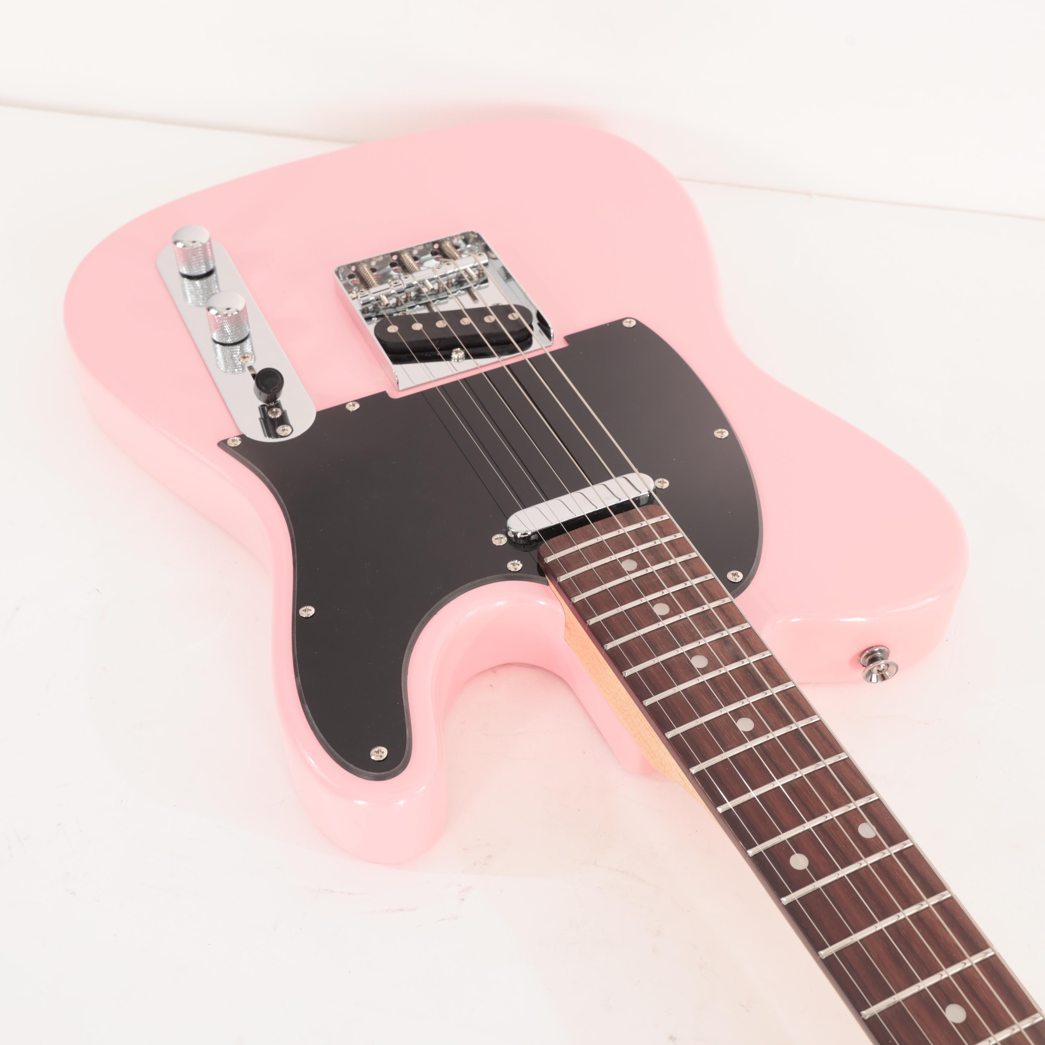 Eastcoast T1 Electric Guitar In Bubblegum Metallic With Rosewood Fretboard - EC-T1-BGM (17).jpg