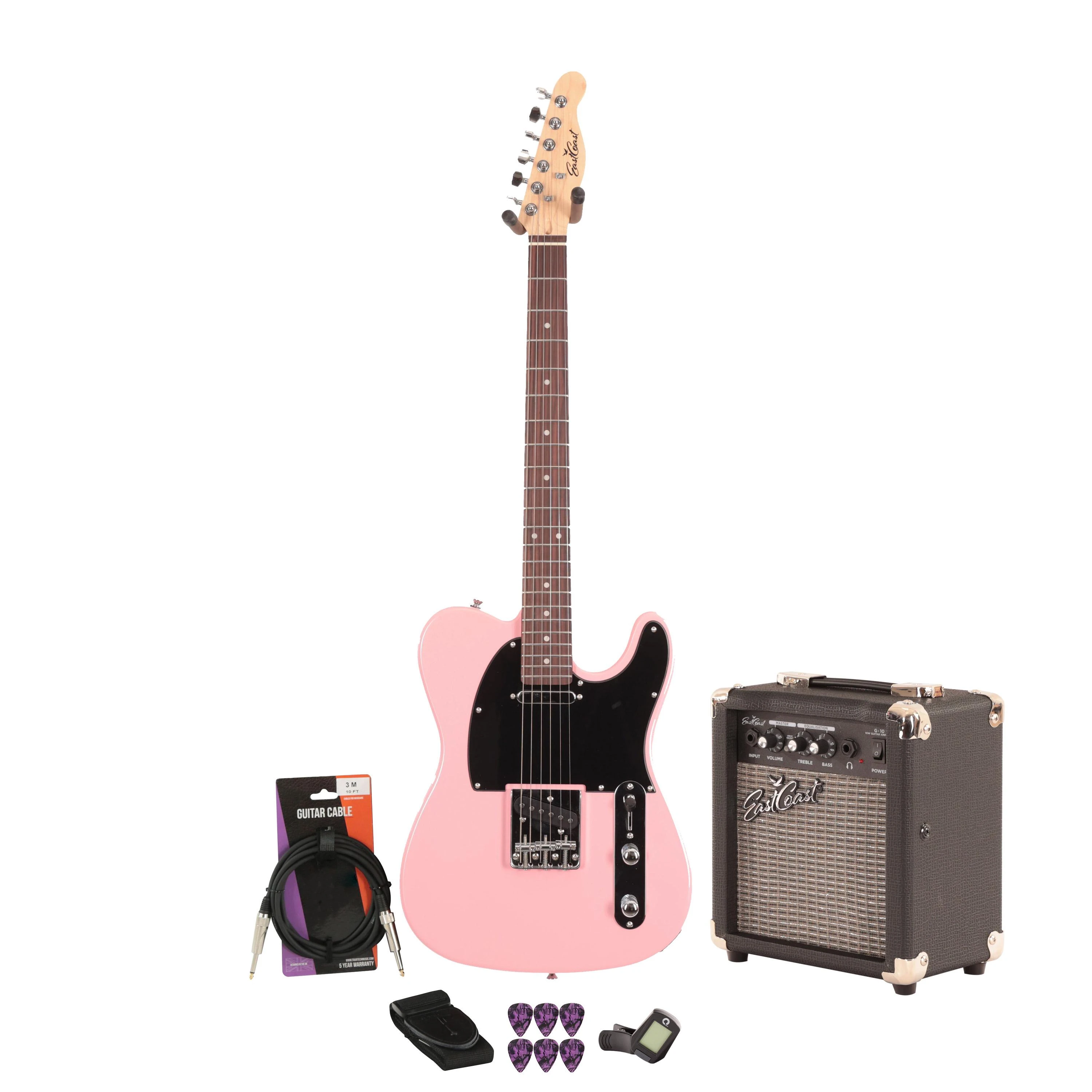 EastCoast T1 Electric Guitar Starter Pack in Bubblegum Metallic with 10W Amp & Accessories - _BUN-EC-T1-BGM-10-v2.jpg
