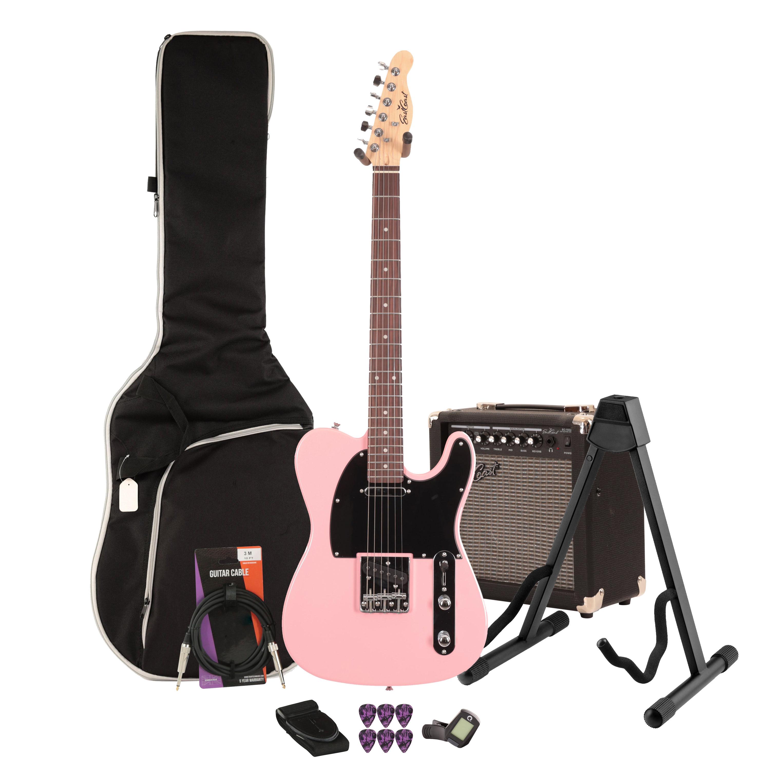 EastCoast T1 Electric Guitar Starter Pack in Bubblegum Metallic with 15W Amp & Accessories - _BUN-EC-T1-BGM-15.jpg