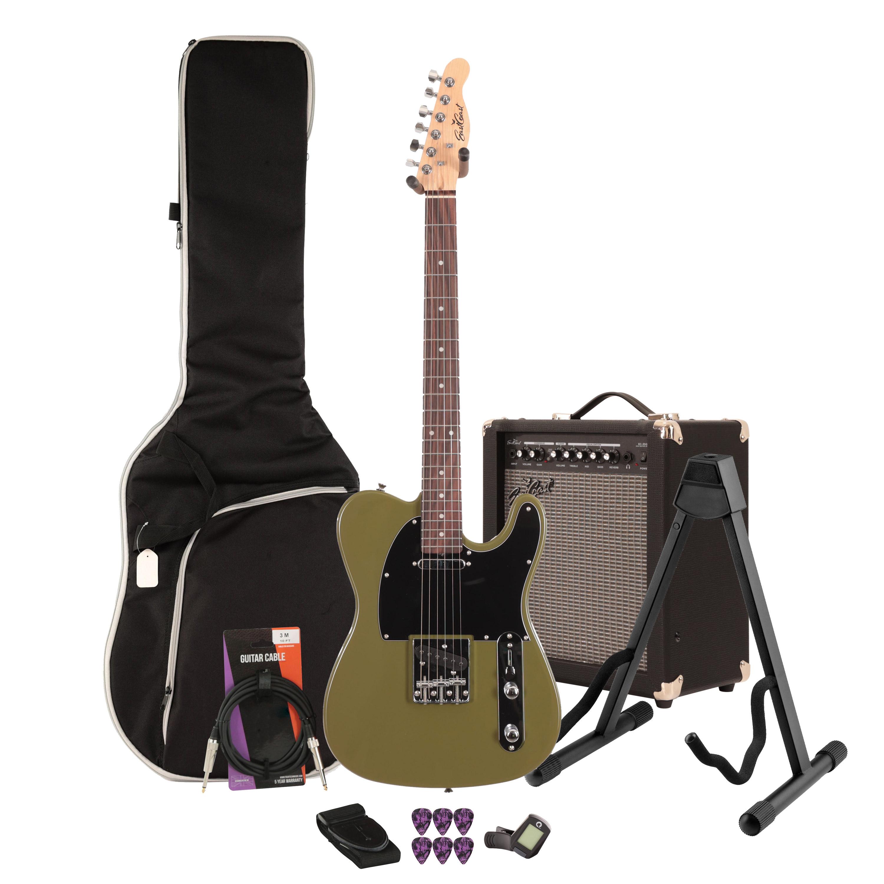 Eastcoast T1 Electric Guitar Starter Pack in Drab Olive Green with 35W Amp & Accessories - _BUN-EC-T1-OLV-35.jpg