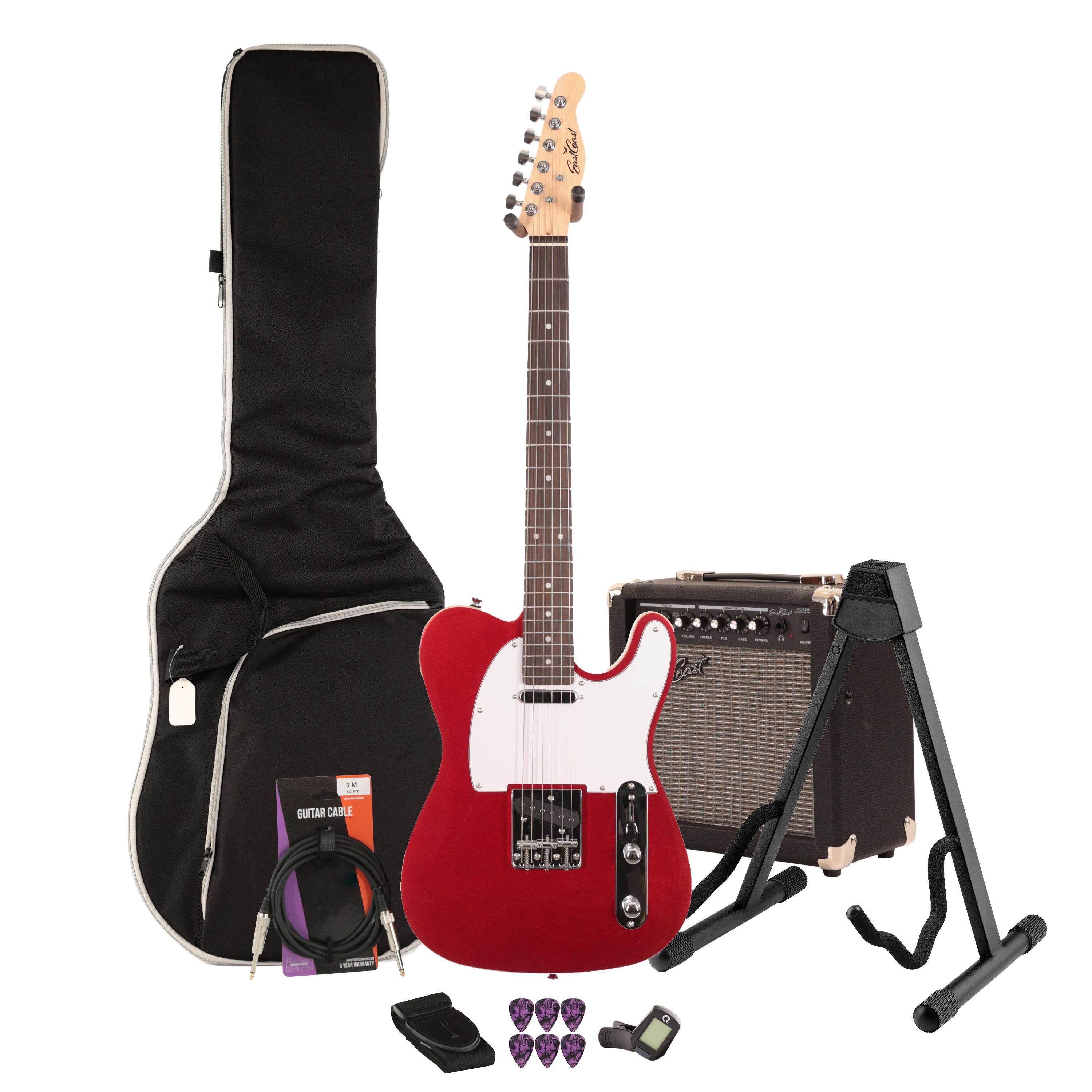 EastCoast T62 Electric Guitar Starter Pack in Candy Apple Red with 15w Amp & Accessories - BUN-EC-T62-CAR-15.jpg
