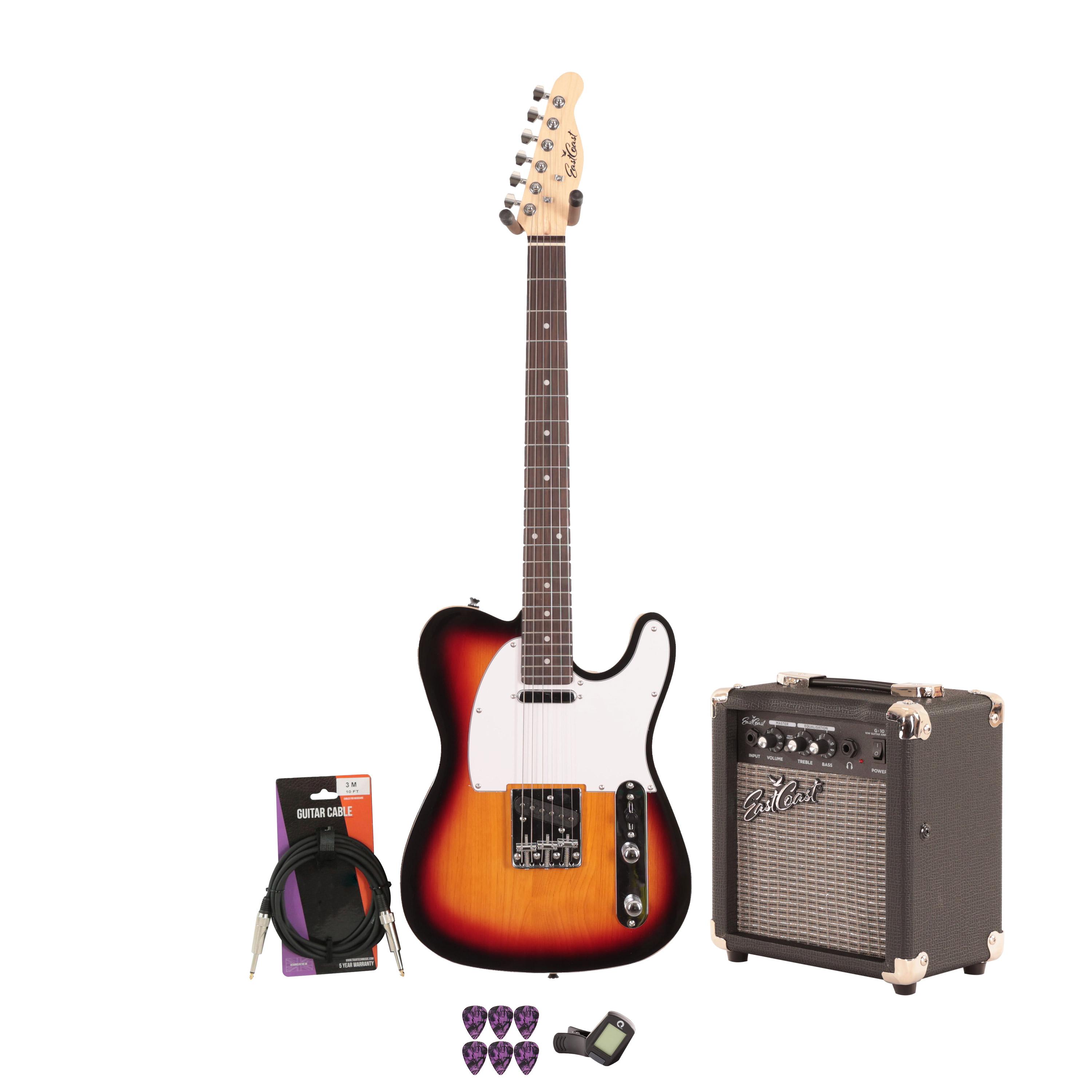 EastCoast T62 Electric Guitar Starter Pack in 3 Tone Sunburst with 10w Amp & Accessories - _BUN-EC-T62-3TS-10.jpg