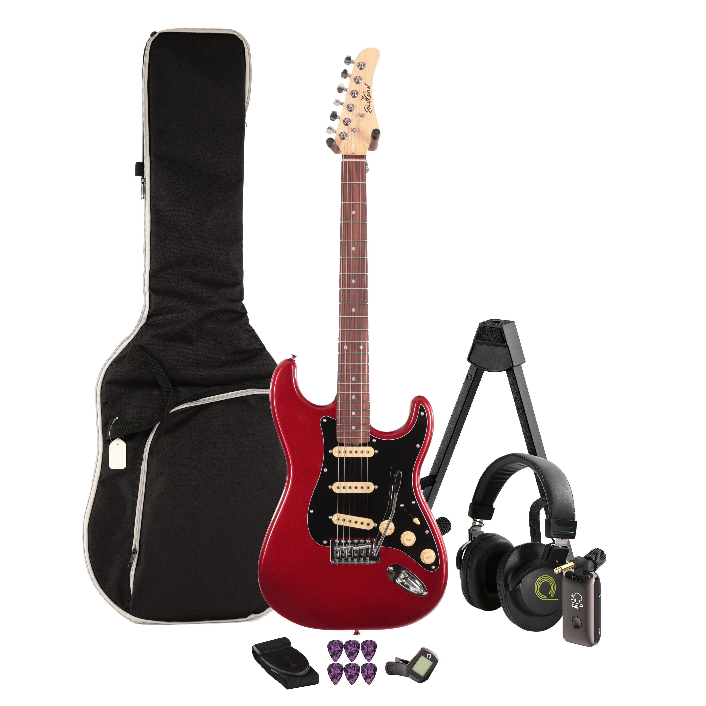 EastCoast ST1 Electric Guitar Silent Bundle in Bordeaux Metallic with Headphone Amp & Accessories - _BUN-EC-ST1-BMT-SIL.jpg