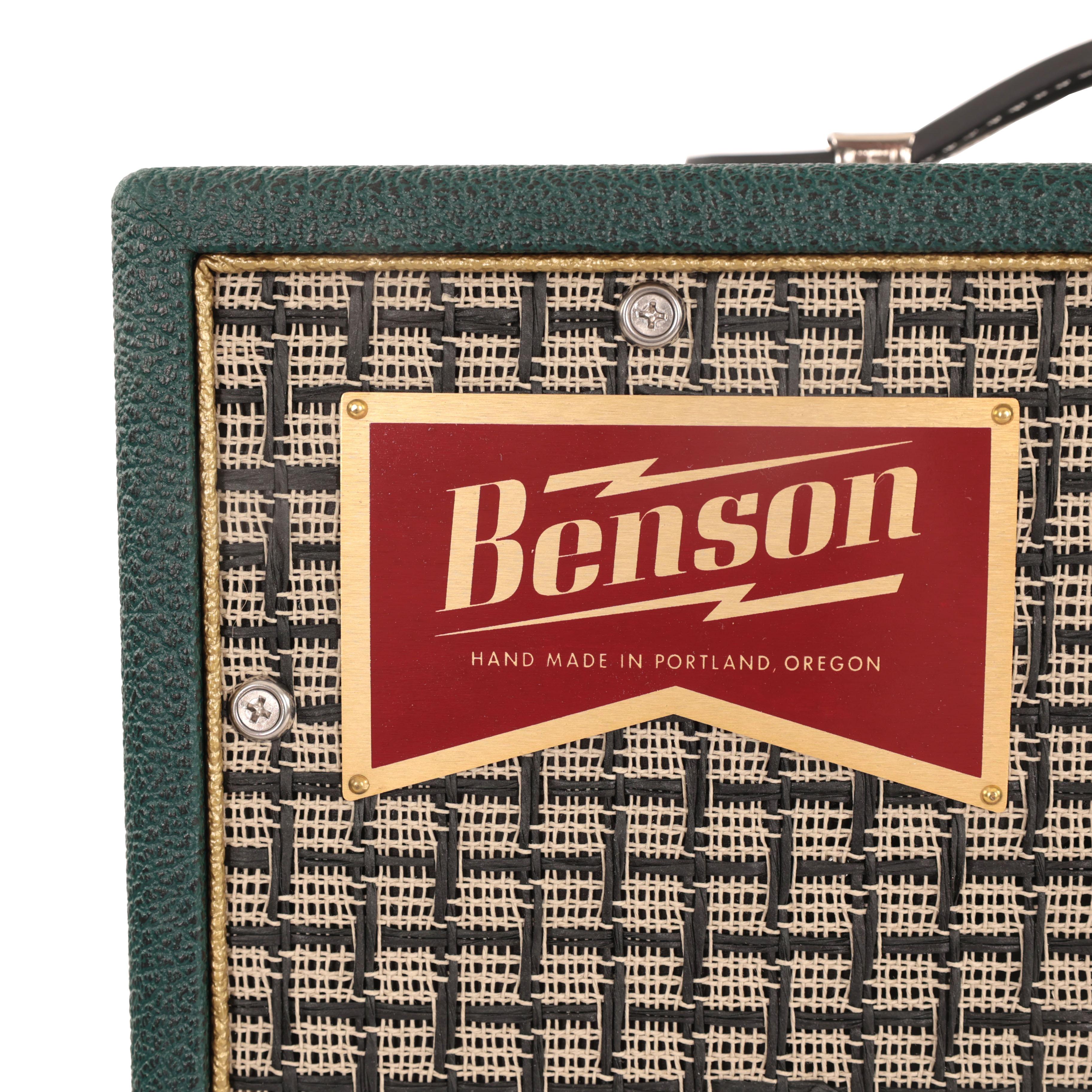Benson Vinny Reverb 5W 1X10 Valve Amp Combo in Green Tolex with Chequered Grille - IMGL8943.jpg