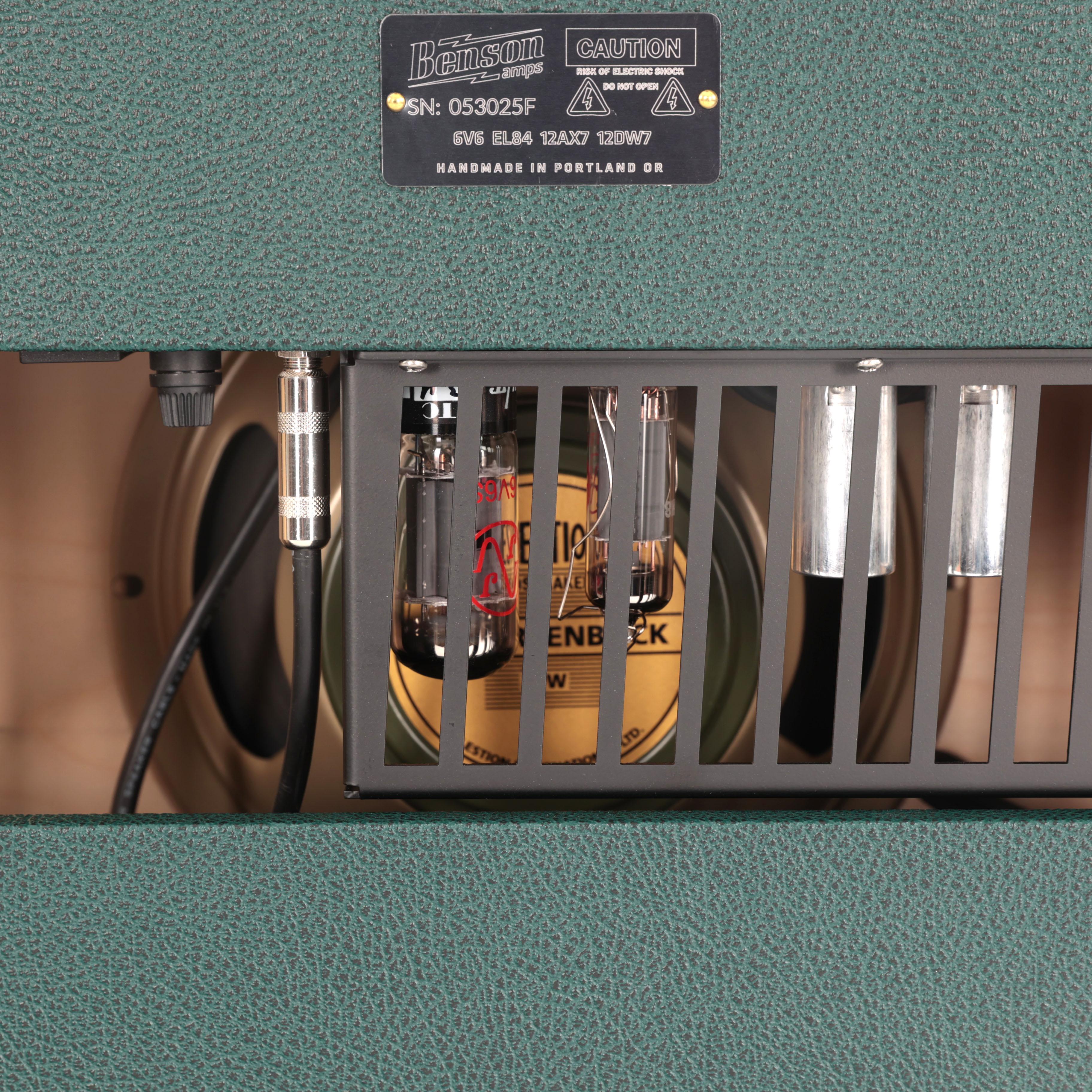 Benson Vinny Reverb 5W 1X10 Valve Amp Combo in Green Tolex with Chequered Grille - IMGL8939.jpg