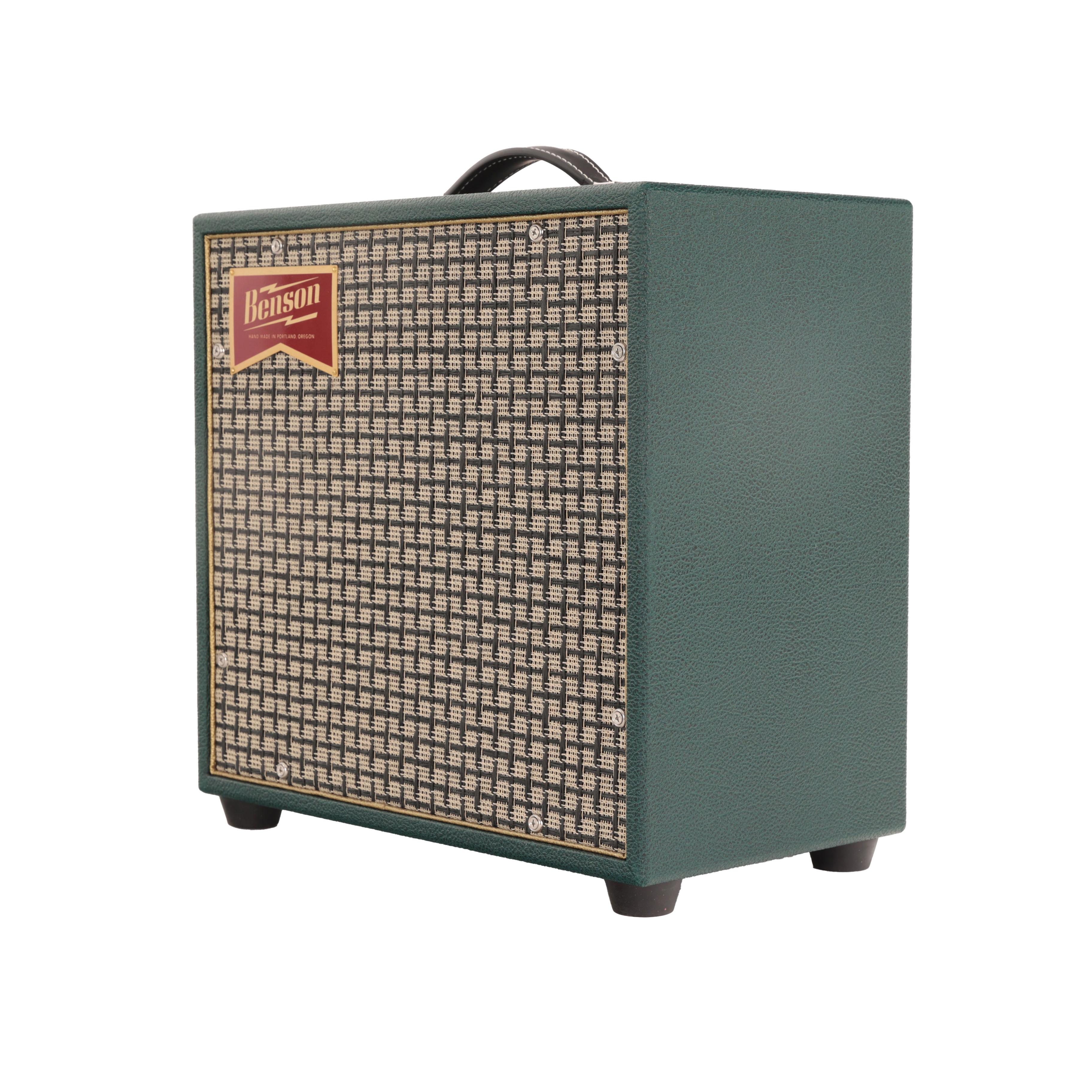 Benson Vinny Reverb 5W 1X10 Valve Amp Combo in Green Tolex with Chequered Grille - IMGL8936.jpg