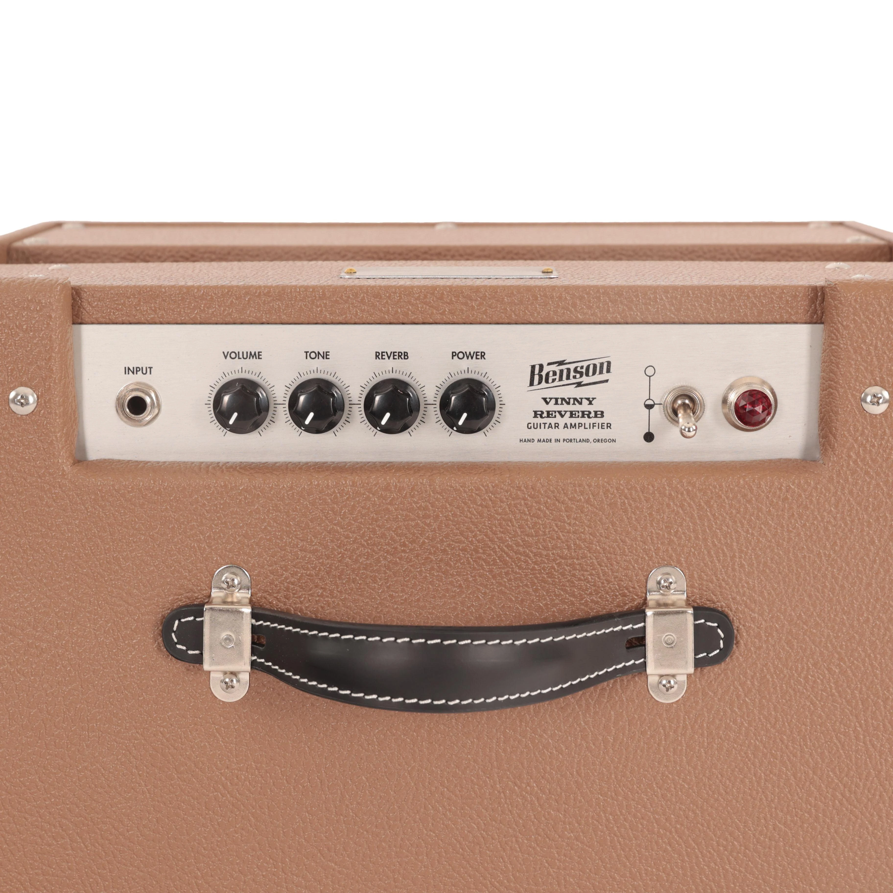 Benson Vinny Reverb 5W 1X10 Valve Amp Combo in Brown with Wheat Grille - IMGL8980.jpg