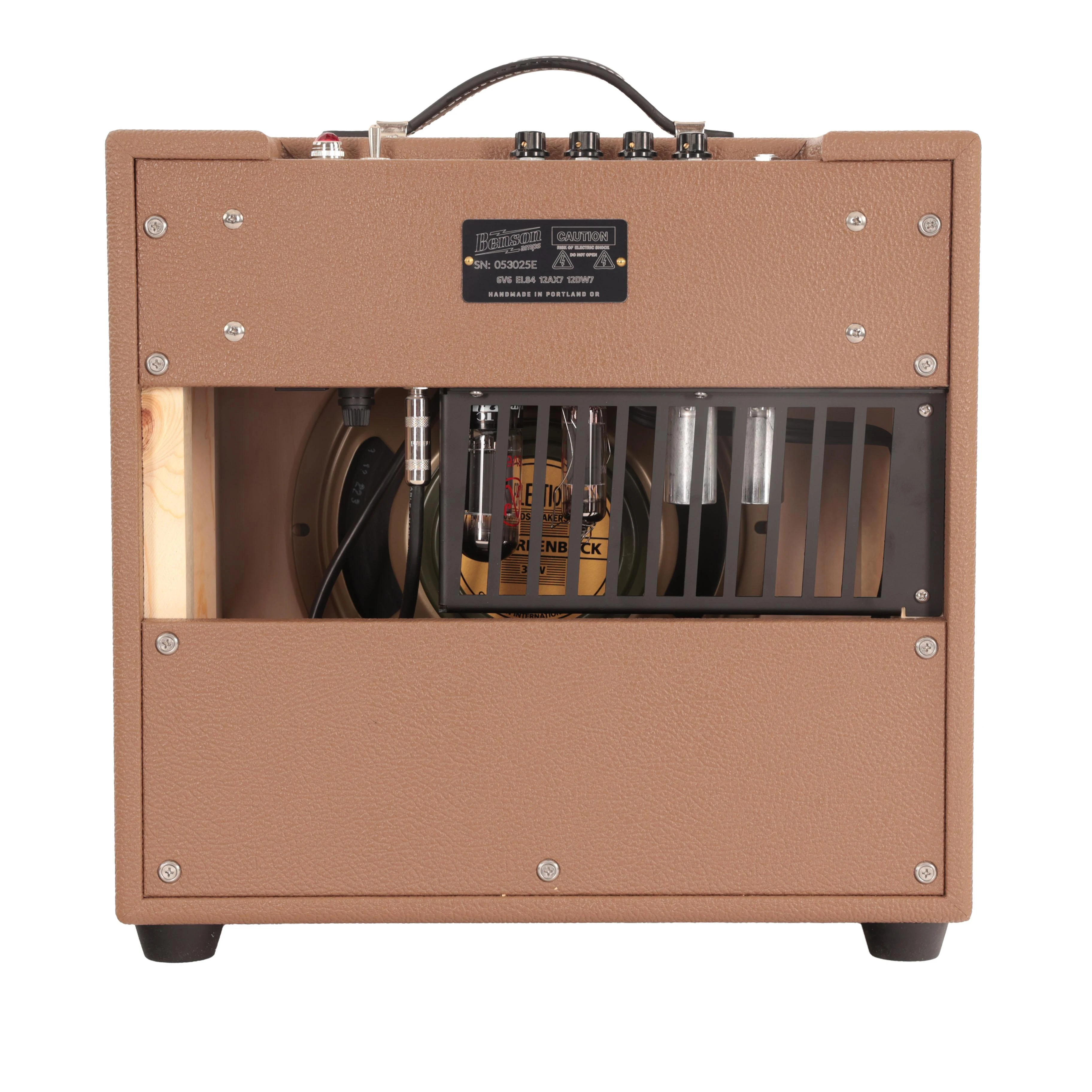 Benson Vinny Reverb 5W 1X10 Valve Amp Combo in Brown with Wheat Grille - IMGL8975.jpg