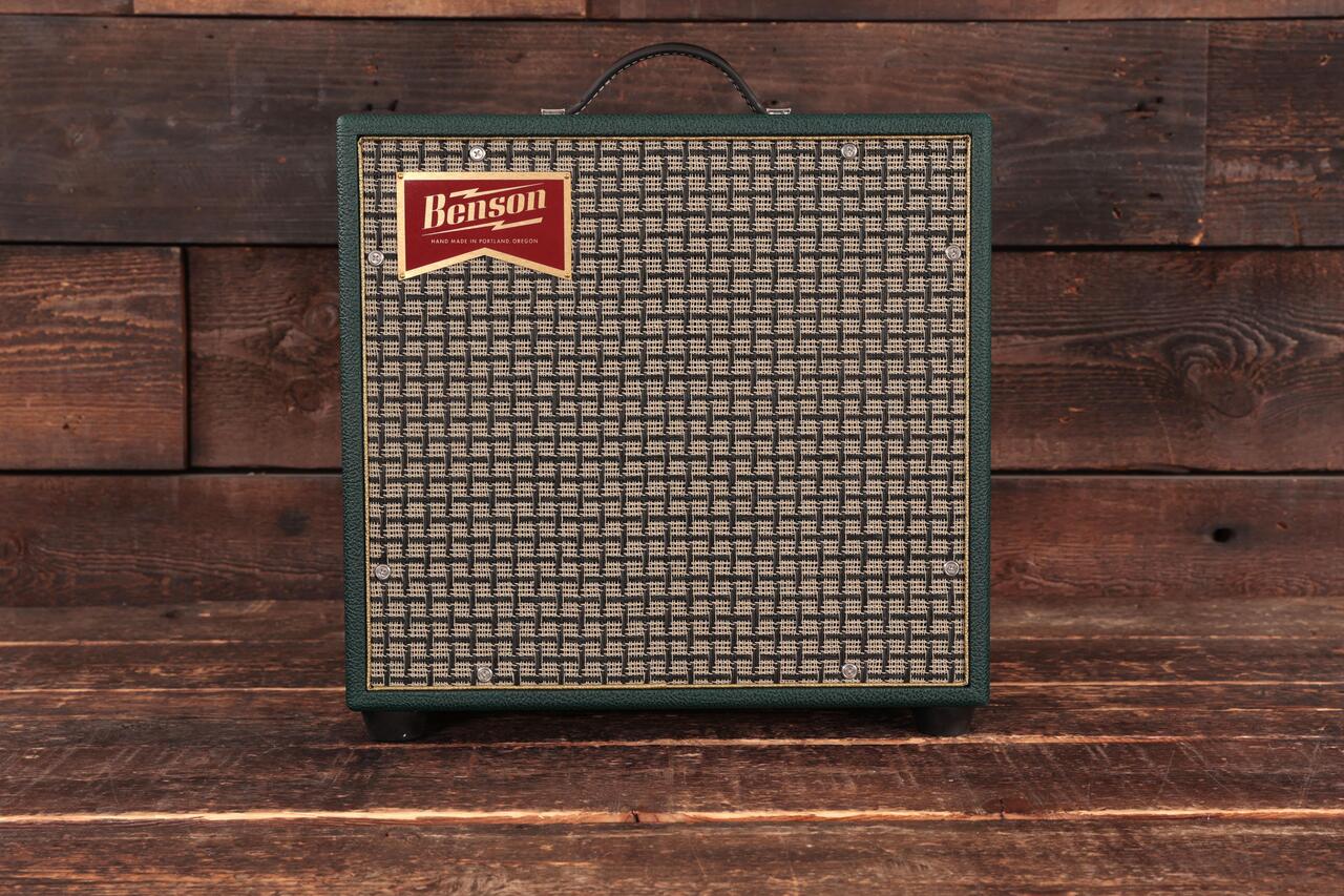 Benson Nathan Junior Reverb 5w 1x10 Valve Amp Combo in Green with Chequered Grille - IMGL9008.jpg