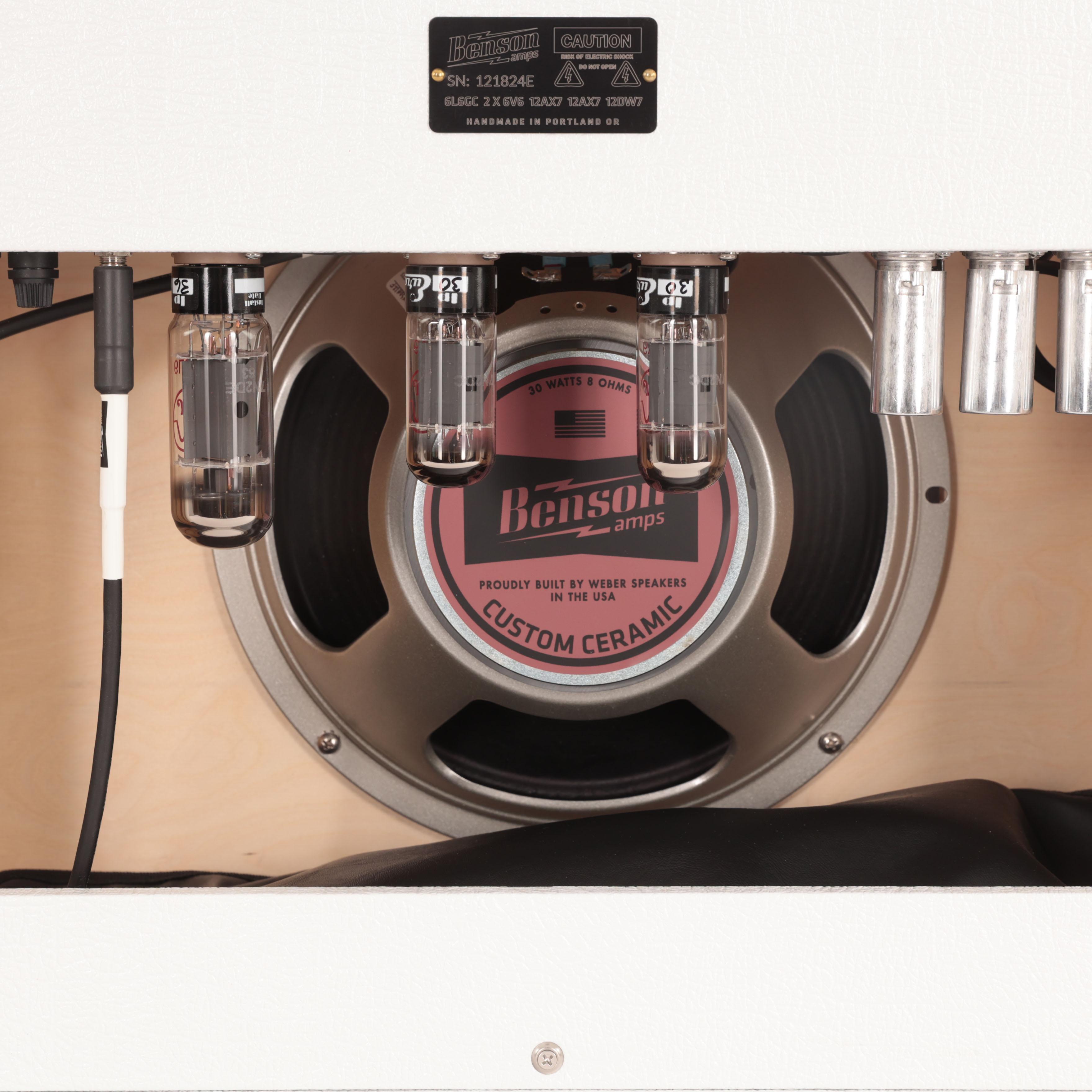 Benson Monarch 15w 1x12" Combo in White with Oxblood Grille - IMGL8992.jpg