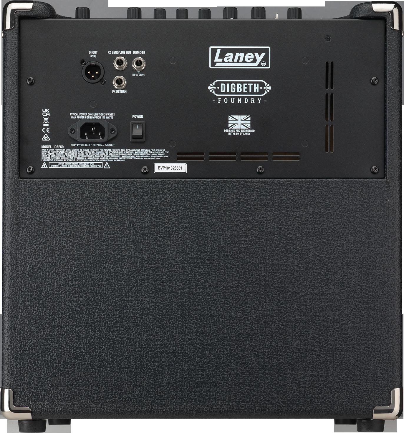 Laney Digbeth Foundry Series DBF50 1x10 Bass Guitar Combo - DBF50_Back.jpg