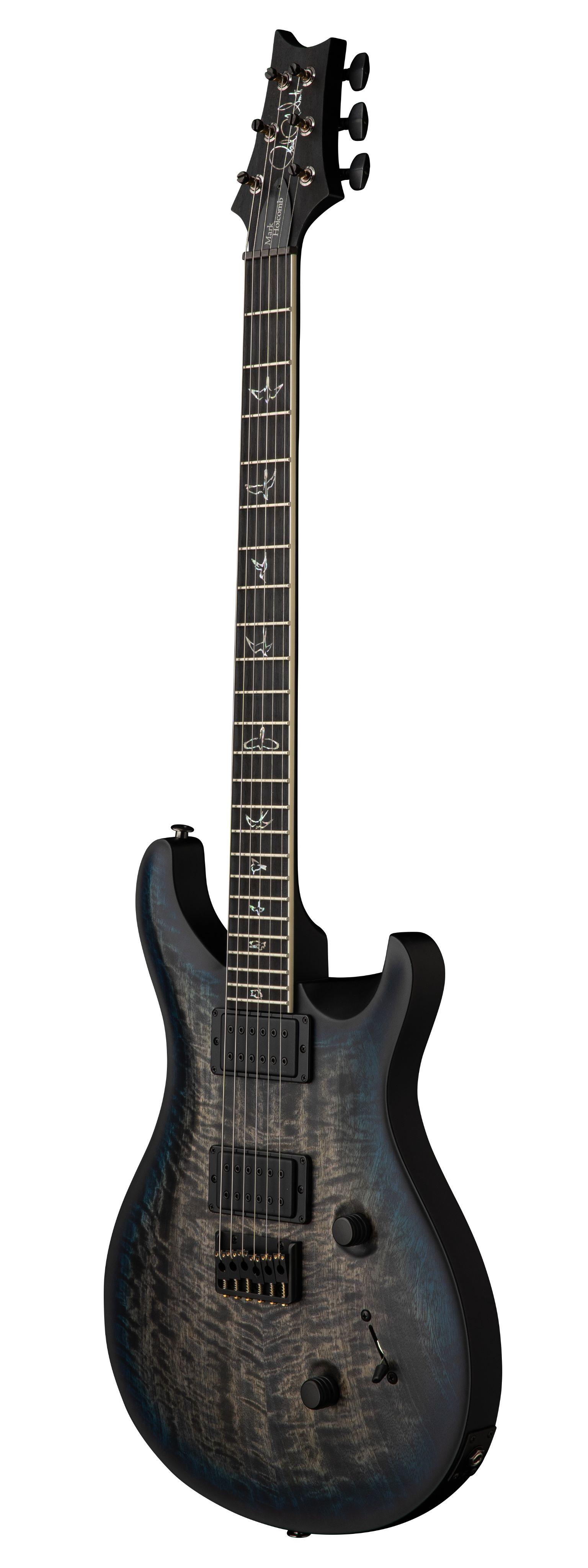 PRS USA Mark Holcomb Signature Electric Guitar in Holcomb Wraparound Blue Burst - Mark Holcomb Blue Wraparound Burst_3quarter.jpg
