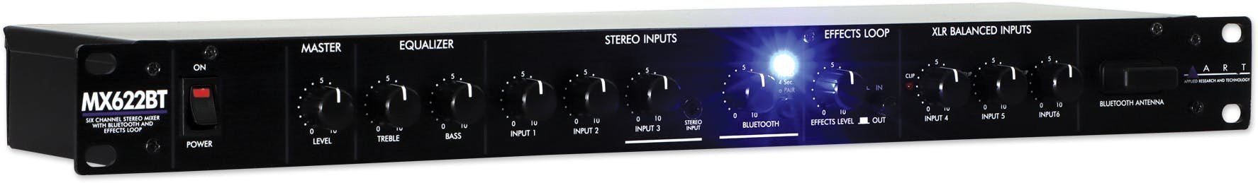 ART MX622 アナログミキサー ART MX622 - 6-Channel Stereo Mixer with Bluetooth & Effects Loop