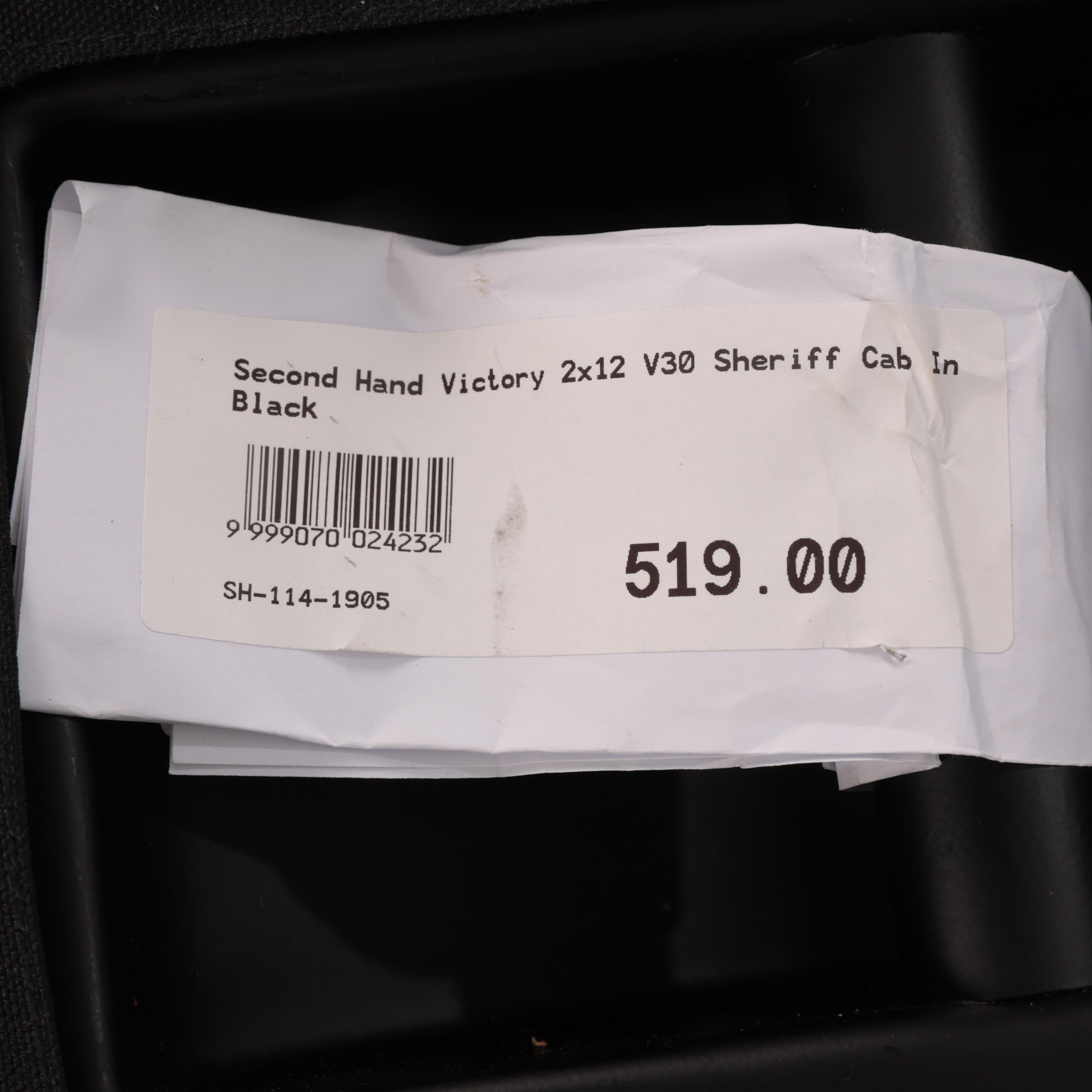 Second Hand Victory 2x12 V30 Sheriff Cab In Black 905 - SH-114-1905 (1).jpg