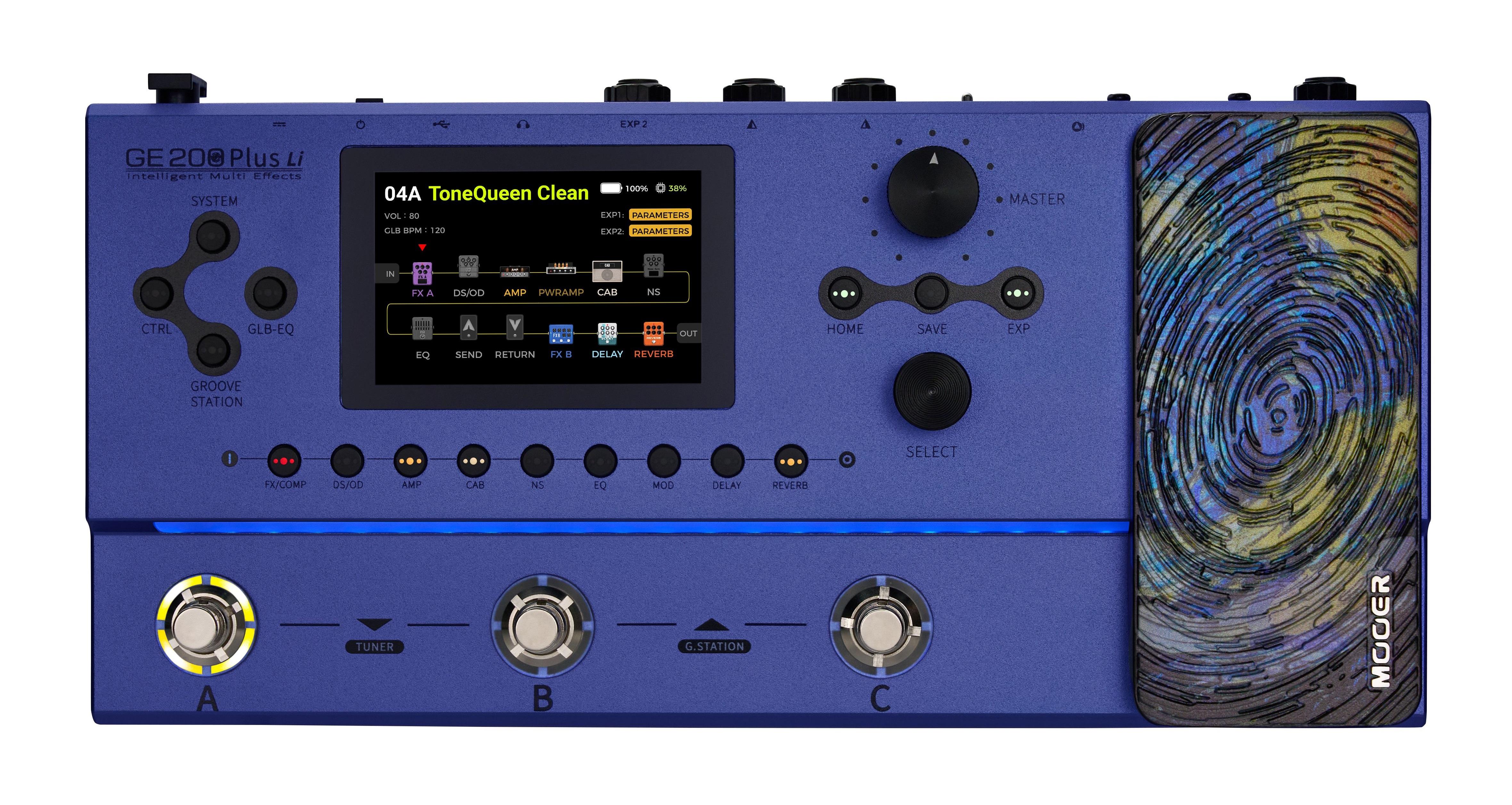 Mooer GE200 Plus LI Multi-FX Processor with Lithium Ion Battery  - GE200 PLUS Li (1)_compressed.jpg