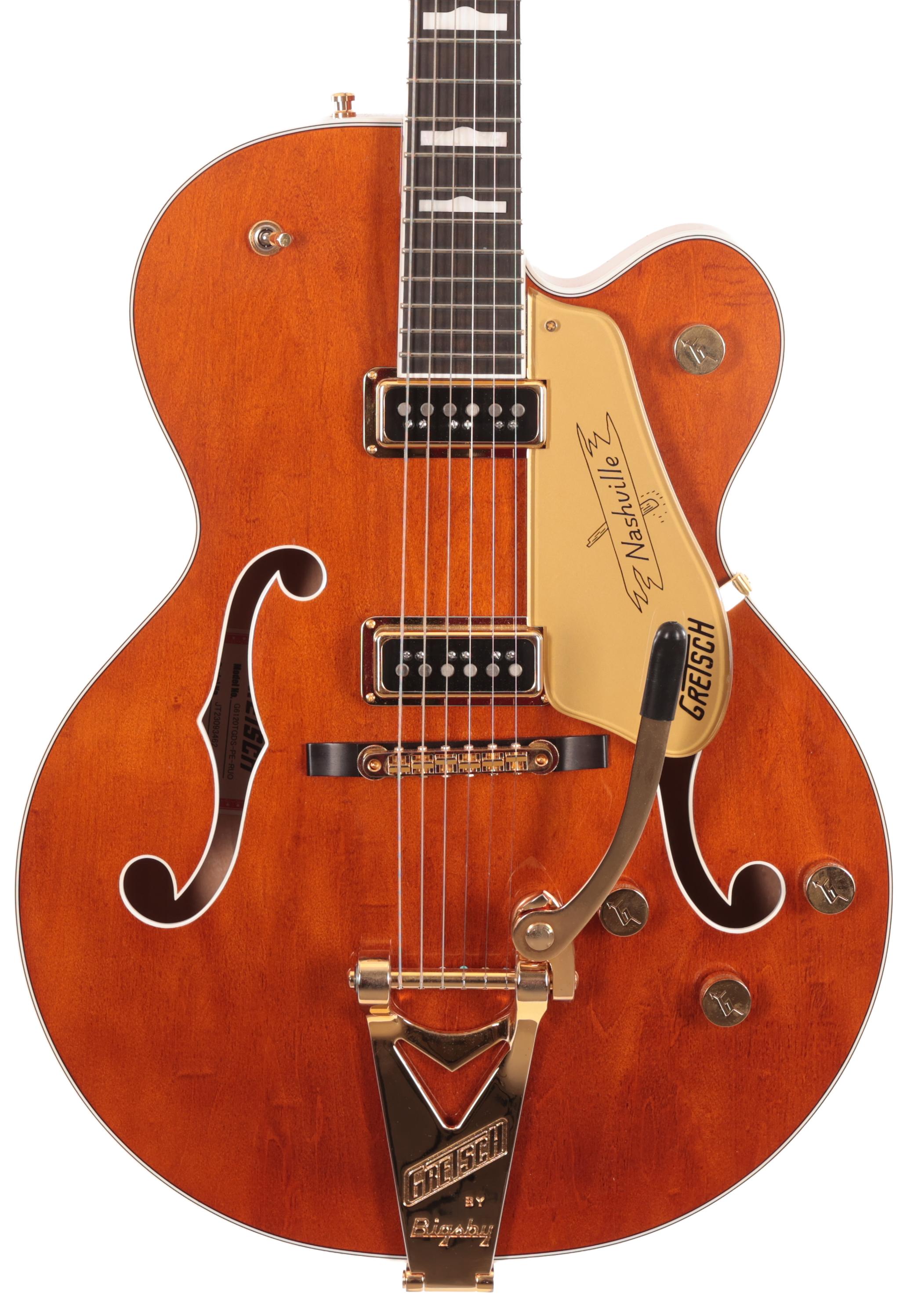 Second Hand Gretsch G6120TG-DS Players Edition Nashville Roundup Orange 907 - SH-114-1907 (2).jpg