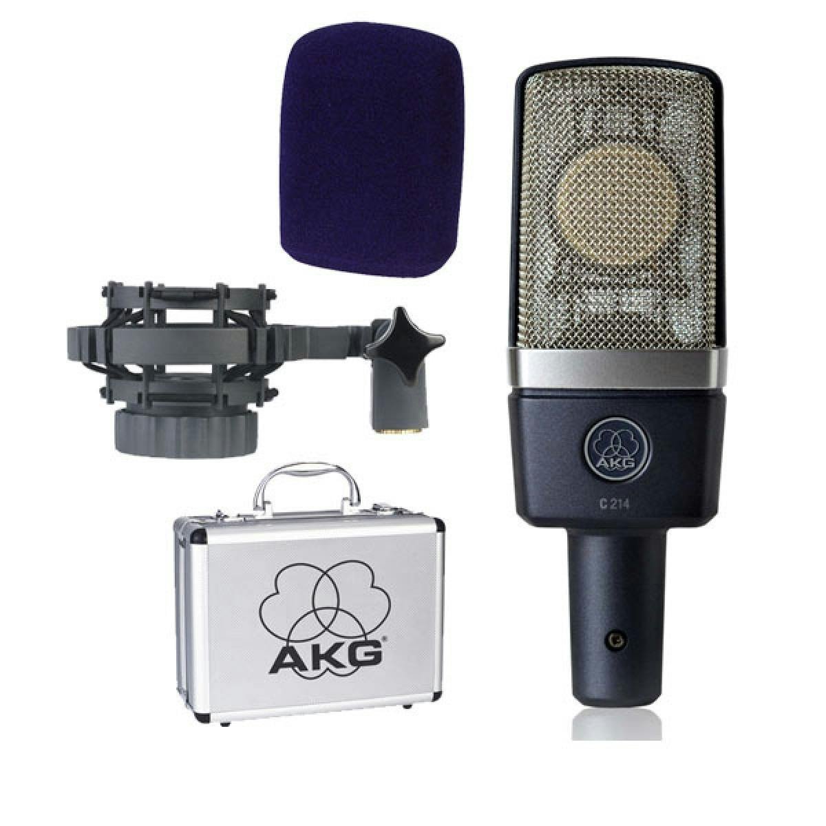 AKG C214 Large Diaphragm Cardioid Condenser Mic - Andertons Music Co.