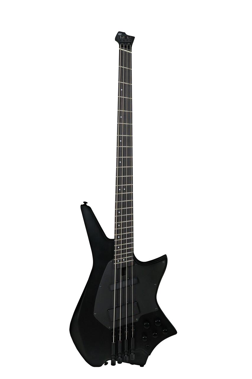 Hils HZB4 Headless Bass Guitar in Satin Black - Front_compressed (1).jpg