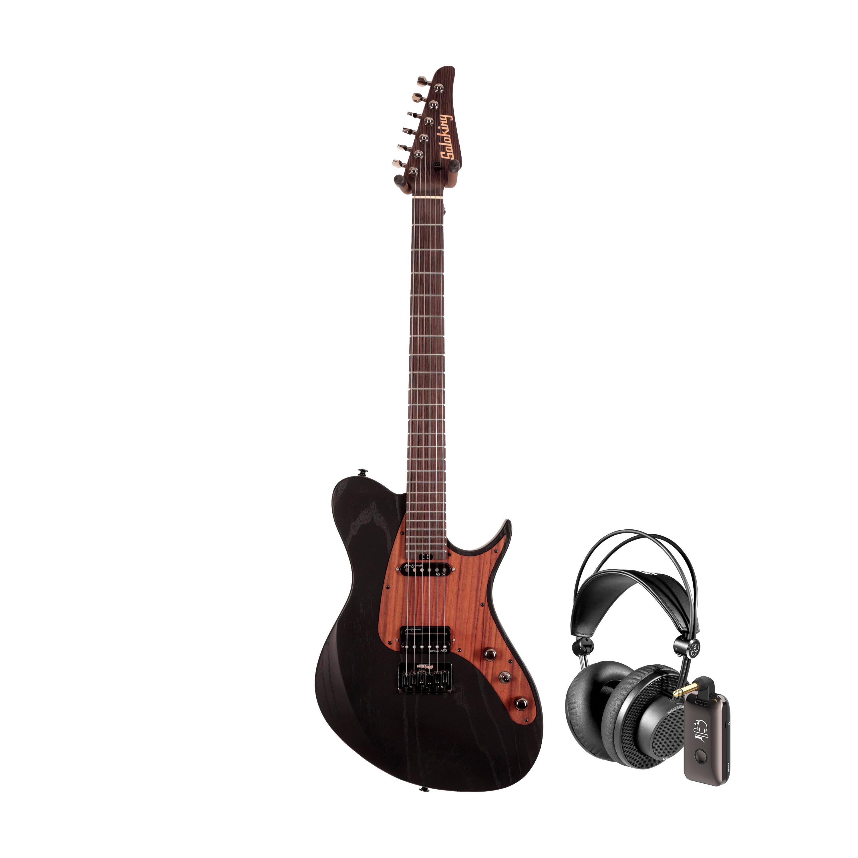 Soloking S408 Black Satin with NUX MP-2 and AKG K245 Headphones - _BUN--S408-BLK-SIL.jpg