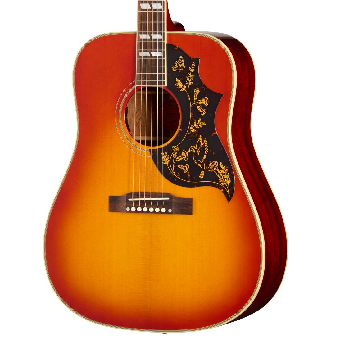 Epiphone Inspired By Gibson Custom 1960 Hummingbird Reissue In Heritage Cherry Sunburst - ECHBR0HSGH1_2_Front CROPPED.jpg