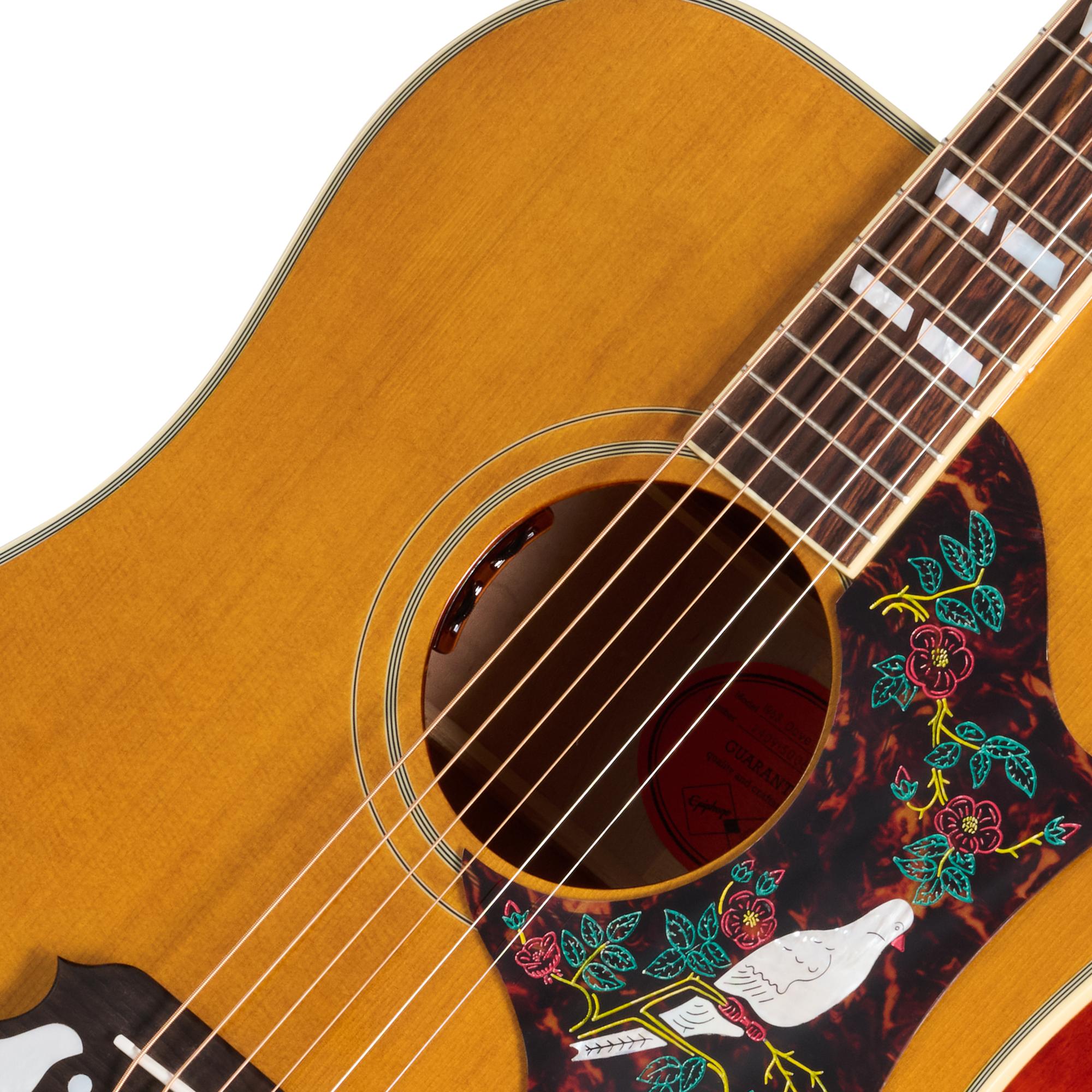 Epiphone Inspired By Gibson Custom 1963 Dove Reissue In Natural - ECDVR3NANH1_7_SoundHole.jpg