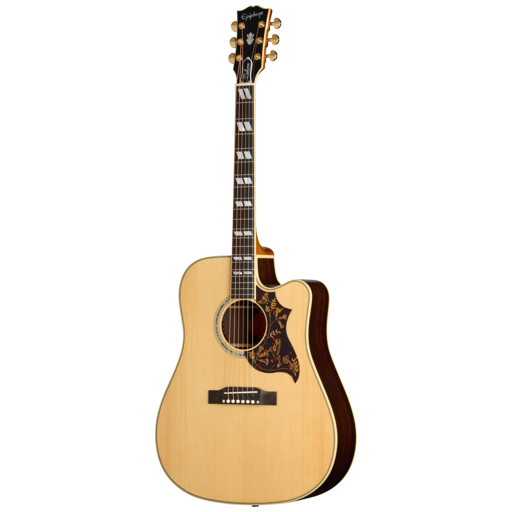 Epiphone Inspired By Gibson Custom 1960 Hummingbird Deluxe EC In Natural - ECHBDECNAGH1_3_Front.jpg