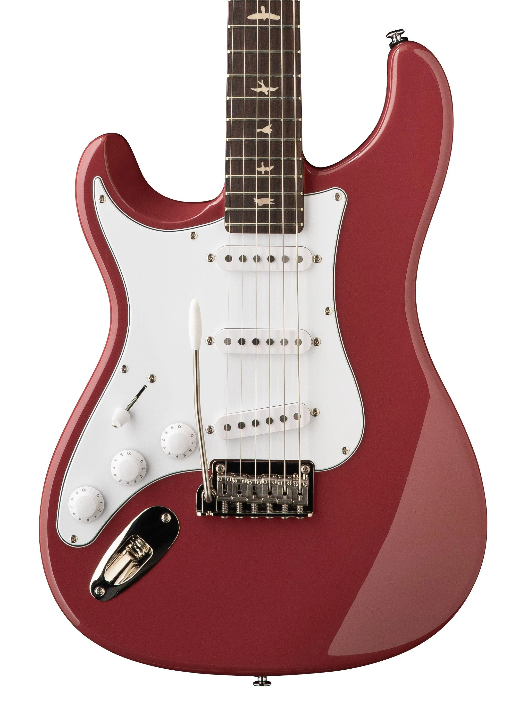 PRS John Mayer Left Handed SE Silver Sky in Derby Red, Rosewood Fretboard - SE Silver Sky Rosewood Lefty Derby Red-hero_compressed.jpg