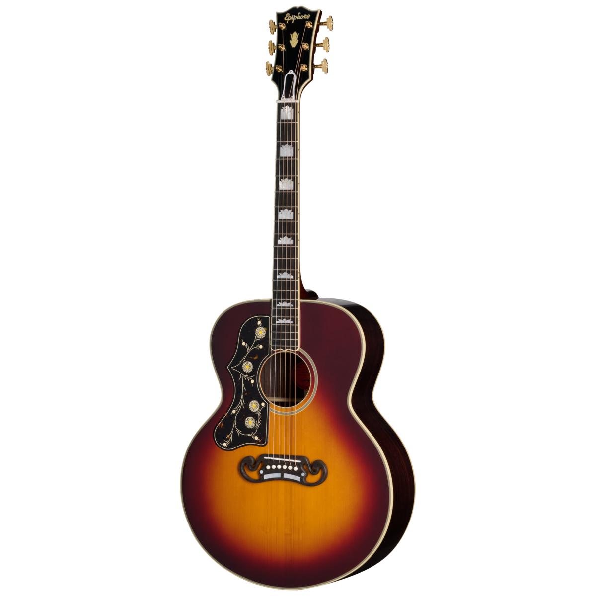 Epiphone Inspired By Gibson Custom Pre-War SJ-200 Rosewood Reissue In Vintage Sunburst, Left Handed - ECPW200VSGH1L_2_Front-1200x1200-28e5ebb.jpg