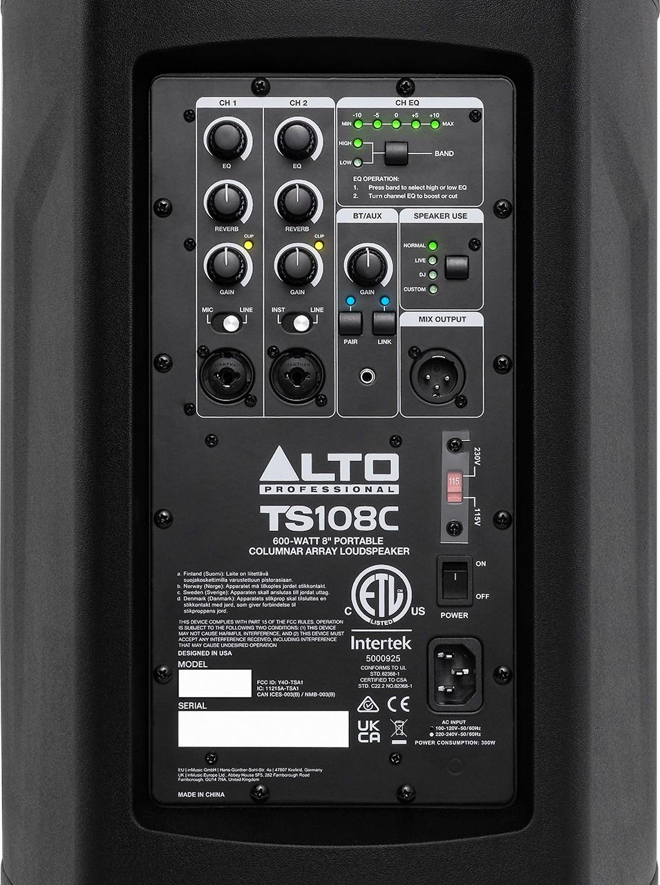 ALTO TS108C 600-Watt Portable Powered Column Array PA System - TS108C_5.jpg
