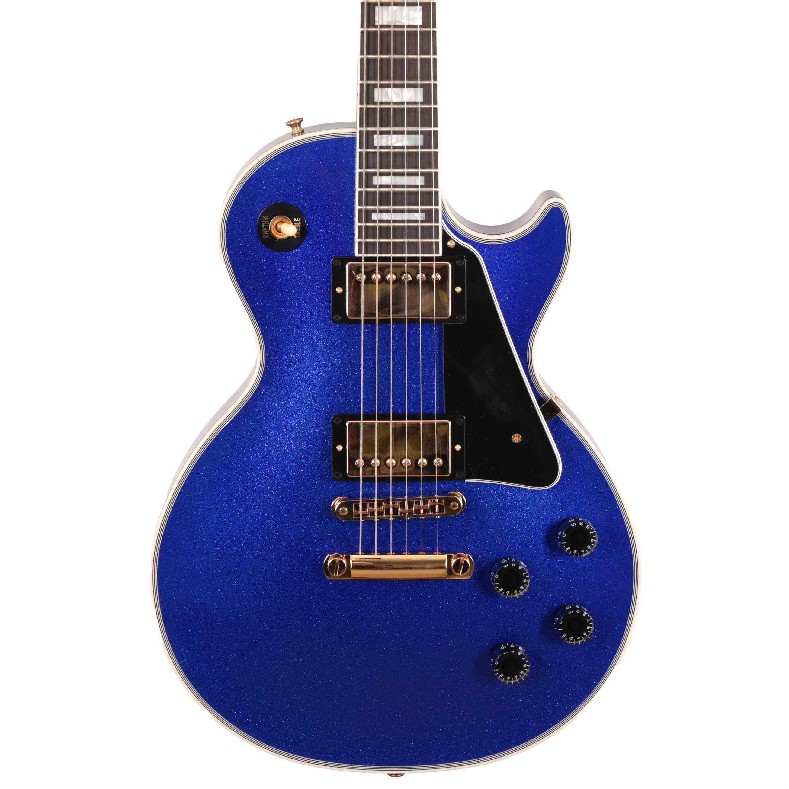 Gibson Custom Shop Les Paul Custom in Dark Blue Sparkle Gloss - CS501264 (2).jpg