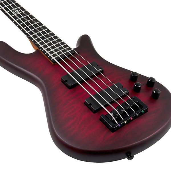 Spector NS Pulse II 5-String Bass Guitar in Black Cherry Matte  - NSPULSE5BCM_Slant.jpg