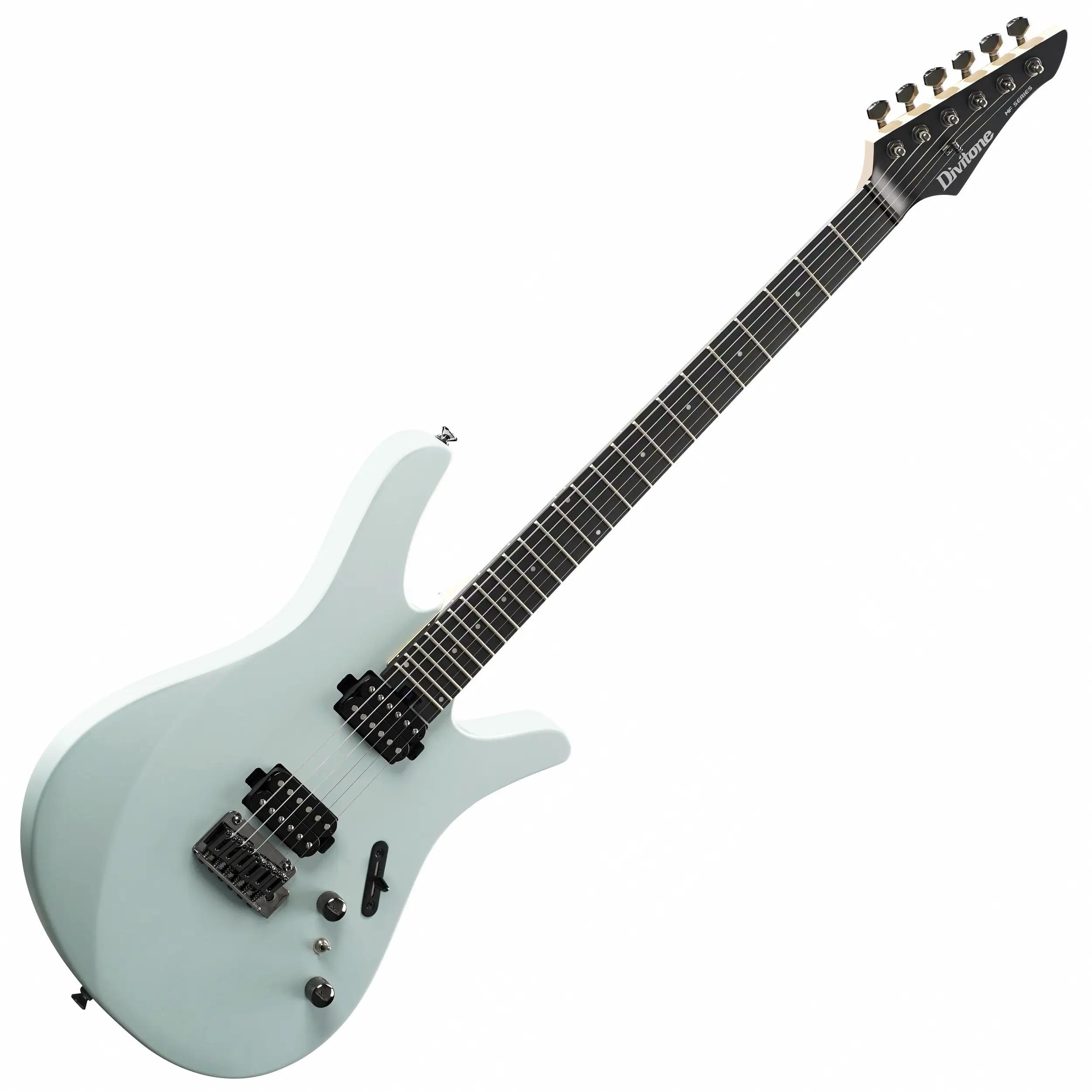 Divitone MF Studio C Electric Guitar in Flurite Green - Divitone Studio C Cyan.jpg