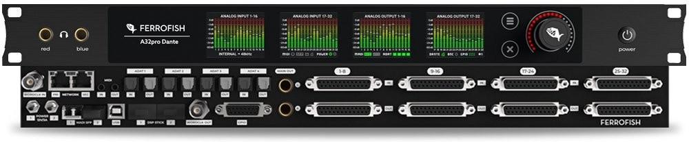 Ferrofish A32 Pro - 32-Channel AD/DA Converter - DANTE, ADAT & MADI - FER-A32-PRO-DANTE_2.jpg