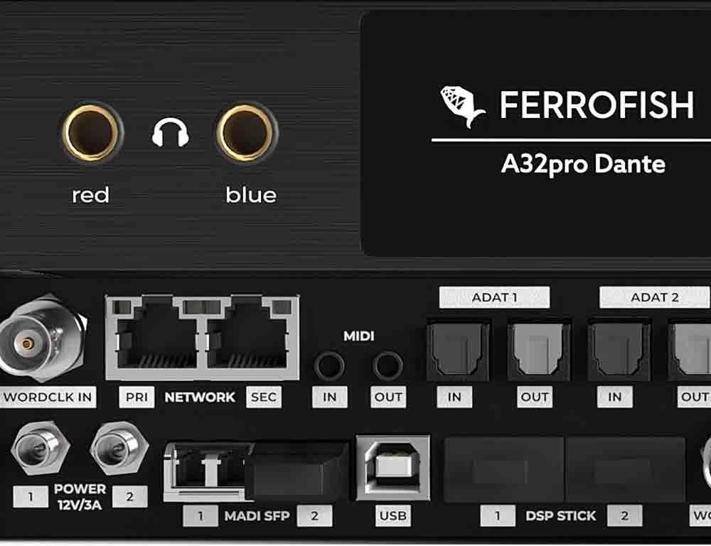 Ferrofish A32 Pro - 32-Channel AD/DA Converter - DANTE, ADAT & MADI - FER-A32-PRO-DANTE_4.jpg