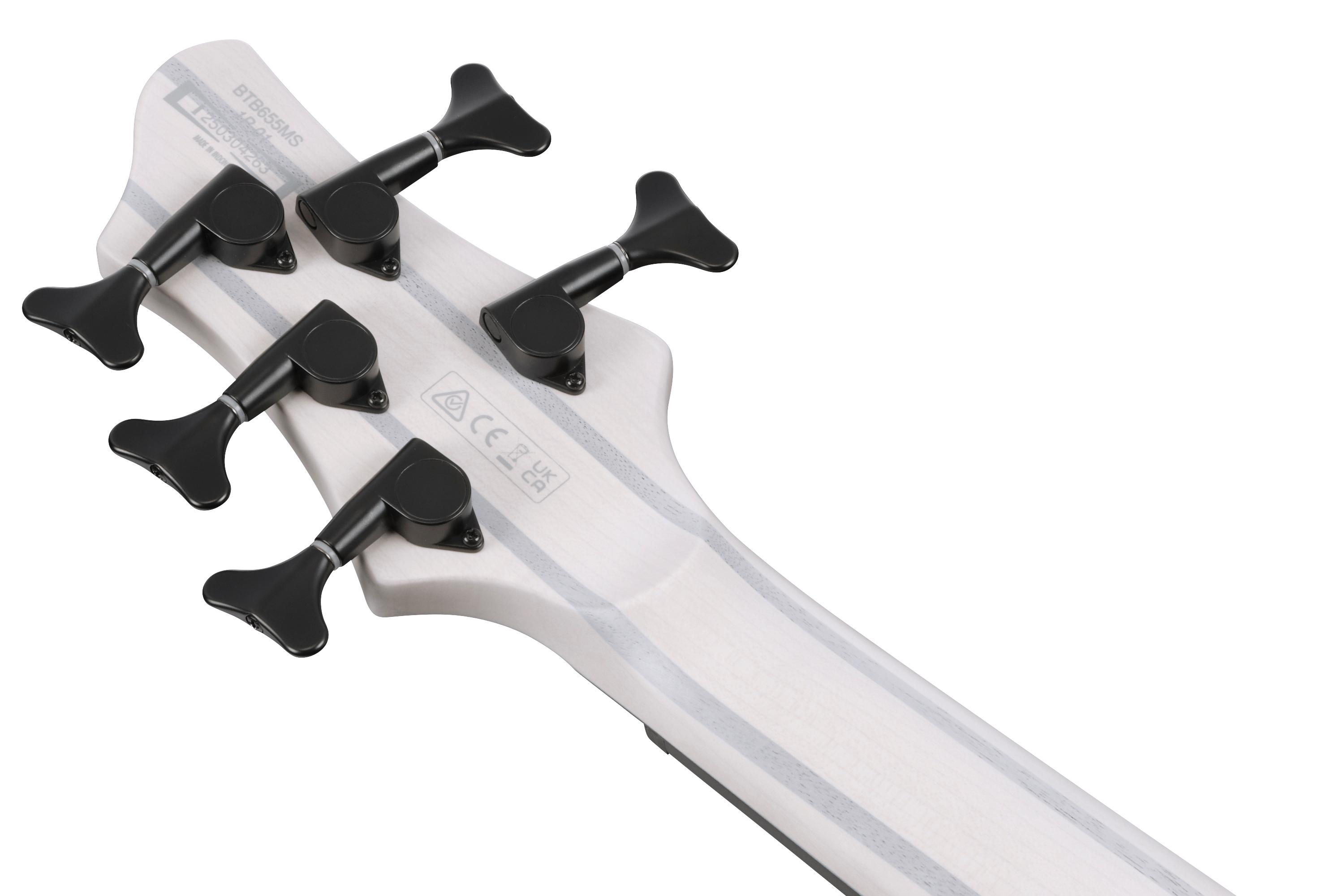 Ibanez BTB865MS-TWF BTB Series 5-String Bass Guitar in White Flat, Multiscale Fretboard - BTB865MS_TWF_1P_01_K.jpg