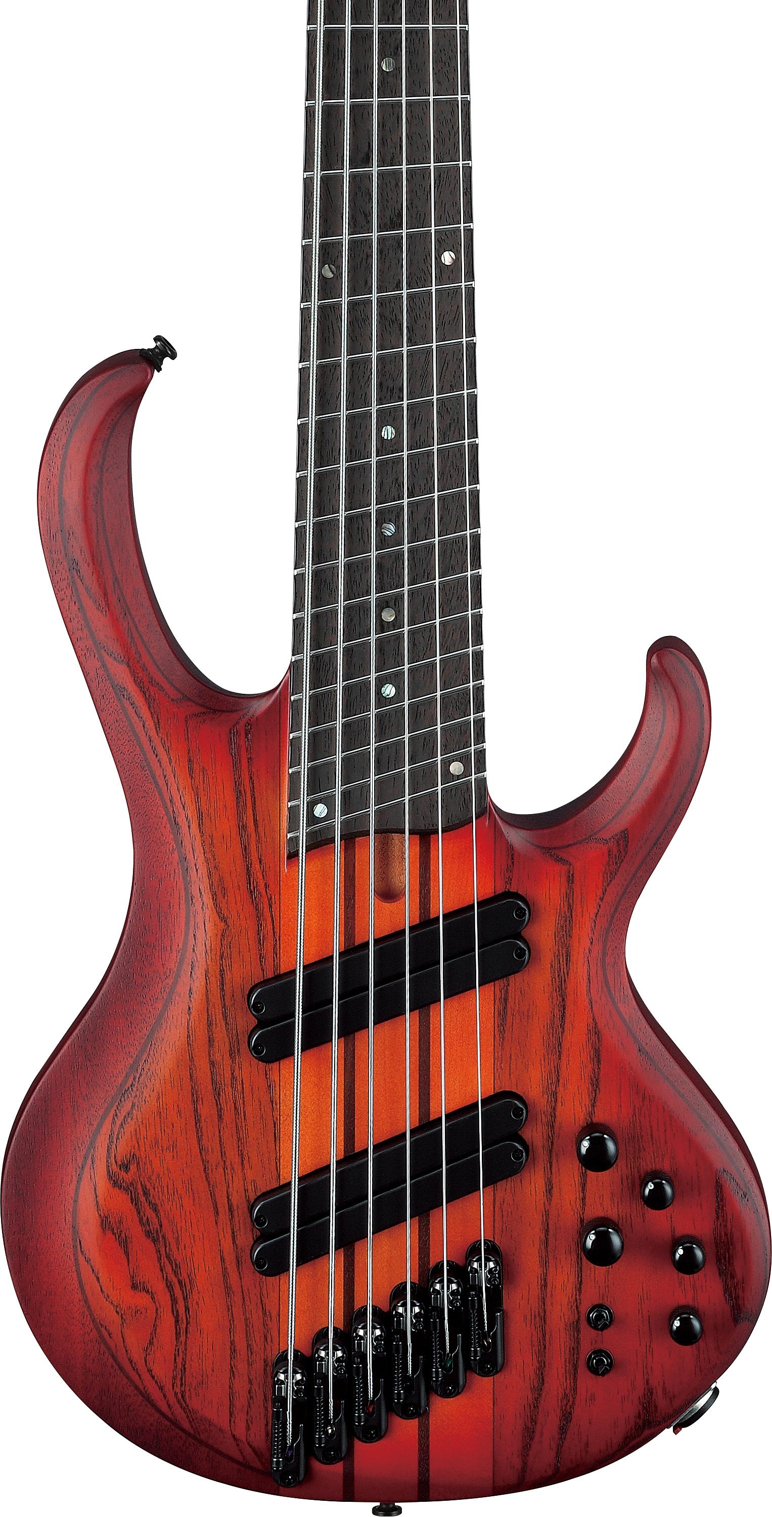 Ibanez BTB866MS-BRF BTB Series 6-String Bass Guitar in Brown Topaz