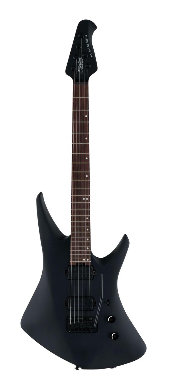 Sterling by Music Man Kaizen Electric Guitar in Stealth Black - ST-KAIZEN-SBK-R2-FRONT-FULL_compressed.jpg
