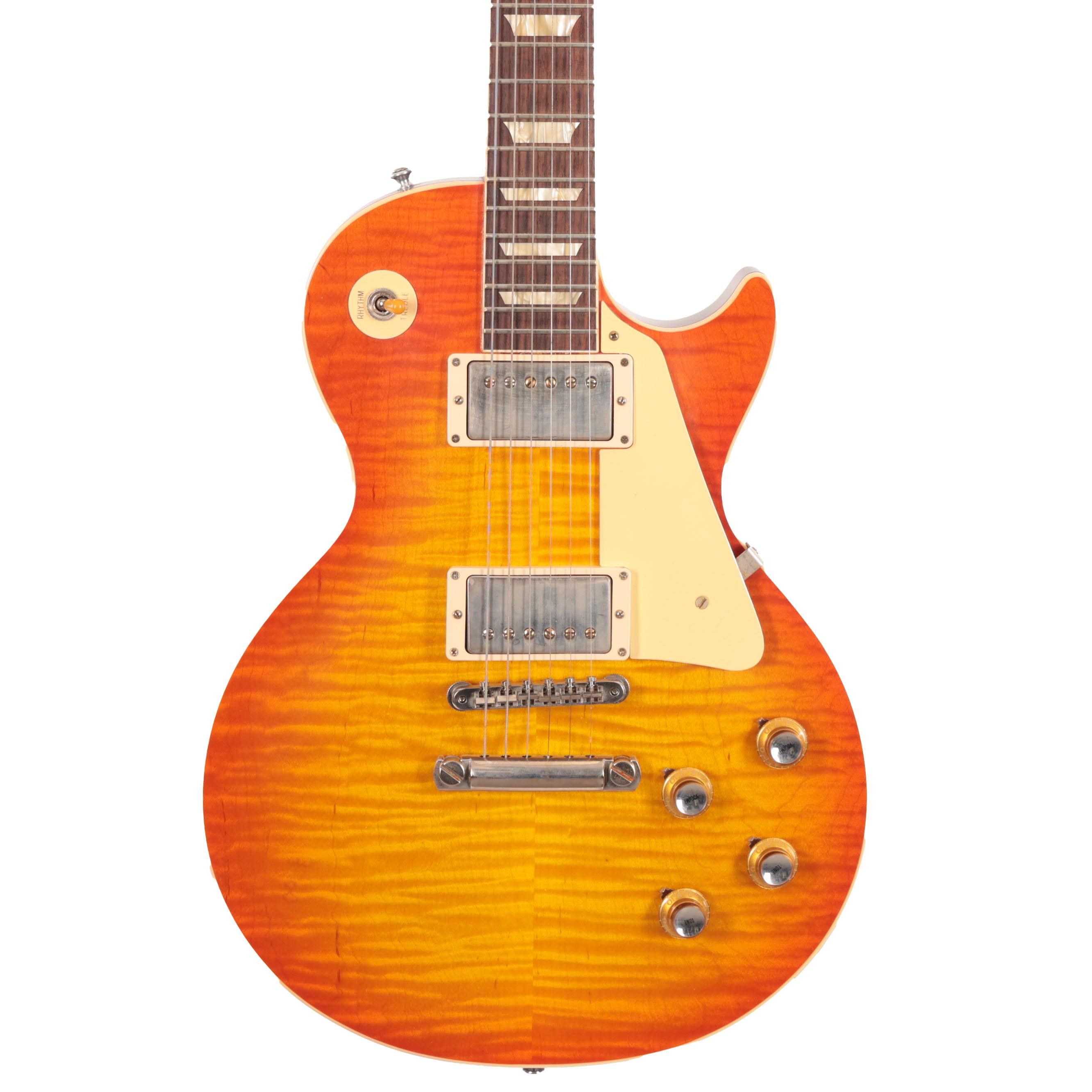 Second Hand Gibson Custom Shop 60th Anniversary 1960 Les Paul Standard V2 VOS in Orange Lemon Fade 152 - SH-241-5152 (2).jpg