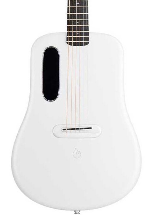 Lava Music ME 4 Carbon 38" Electro Acoustic Smart Guitar in White with Airflow Bag - 231107415331008f-hero.jpg