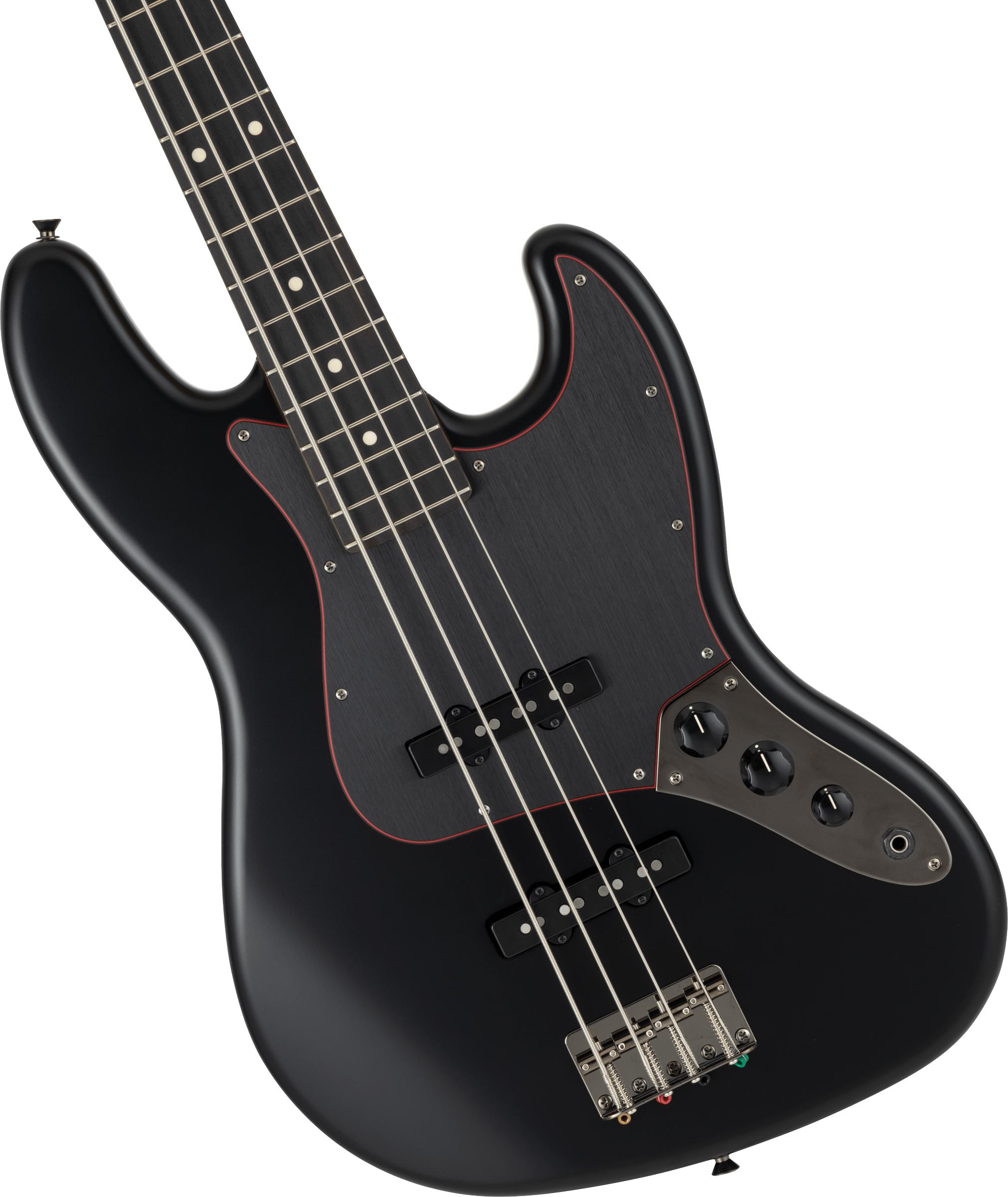 Fender Made in Japan Hybrid II Jazz Bass Guitar in Noir, Rosewood Fingerboard - 5313100306_fen_ins_fbd_1_nr.jpg