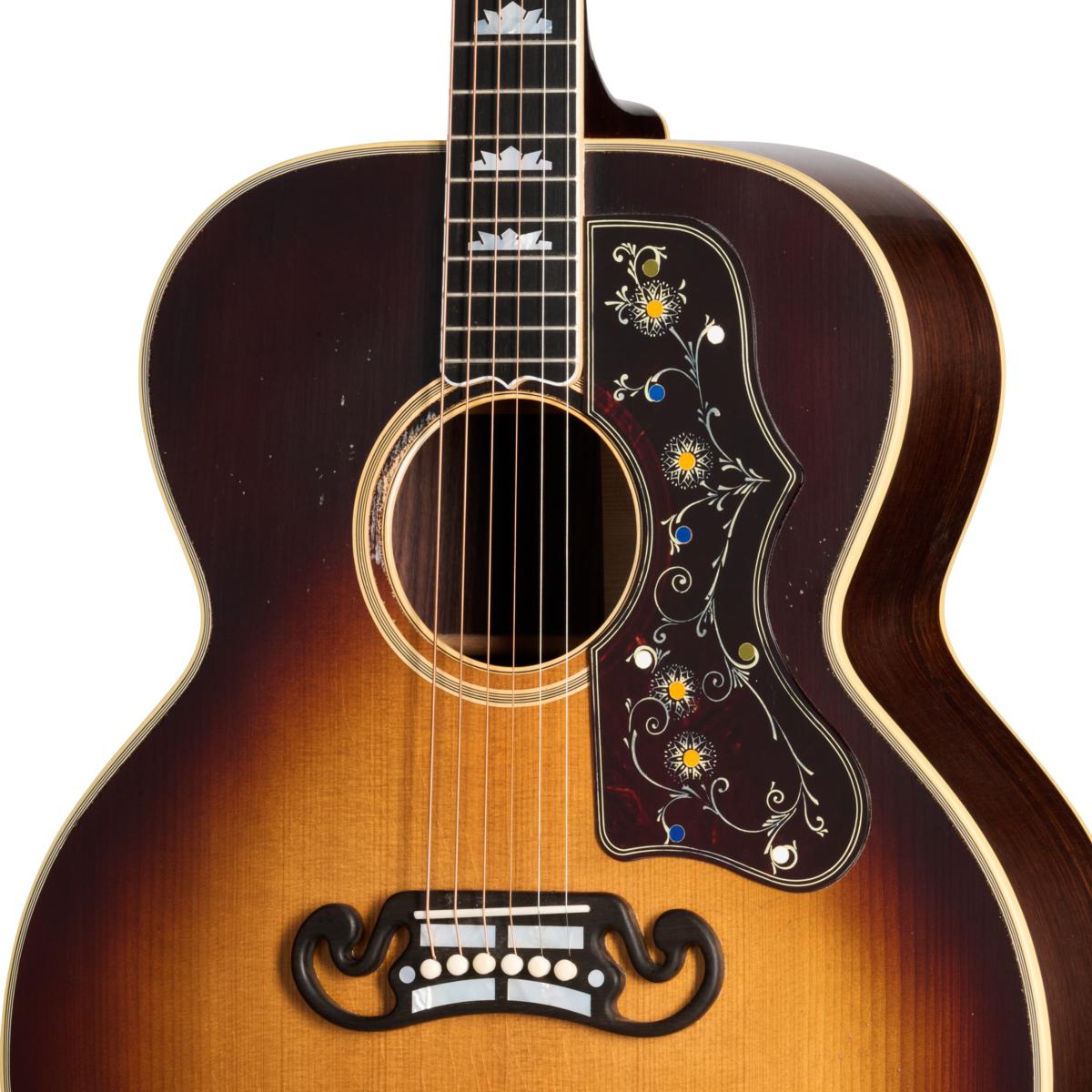 Gibson Custom Shop Pre-War SJ-200 Rosewood Acoustic Guitar in Light Aged Vintage Sunburst - CSJB20PWFVSLA_7_SoundHole-1200x1200-28e5ebb.jpg