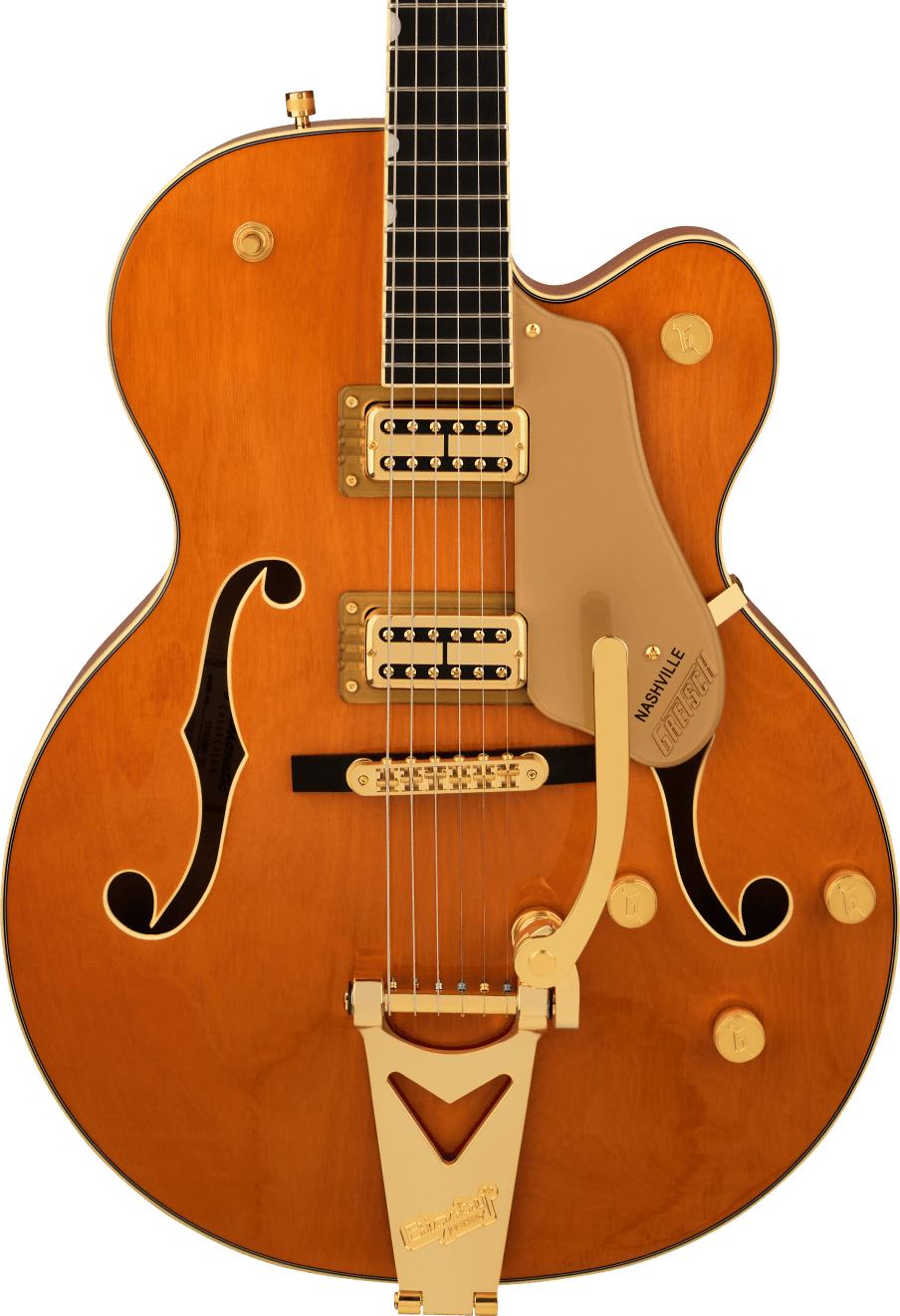 Gretsch Synchromatic Nashville Hollow Electric Guitar with Bigsby in '50s Orange Stain - 2506411512_gre_ins_frt_1_rr cropped.jpg